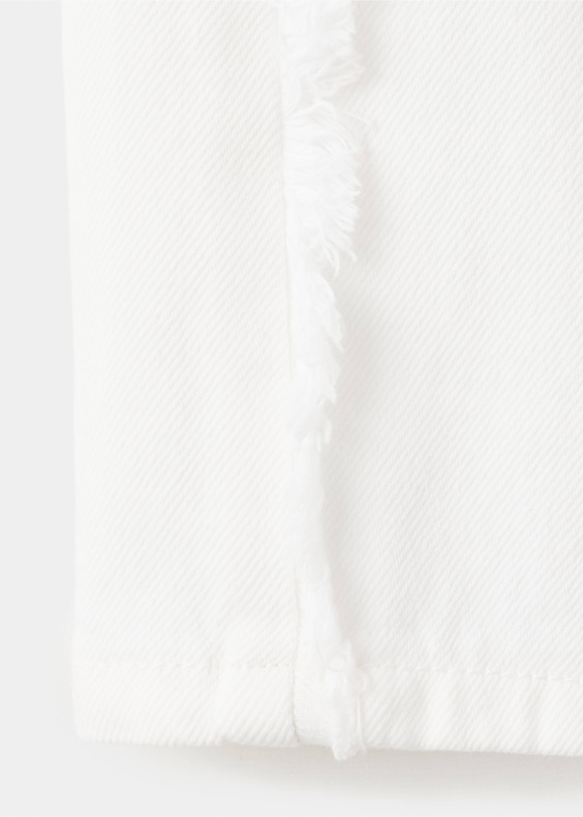 Straight fringed jeans - Details of the article 0, White. Ref: 27072887-00.