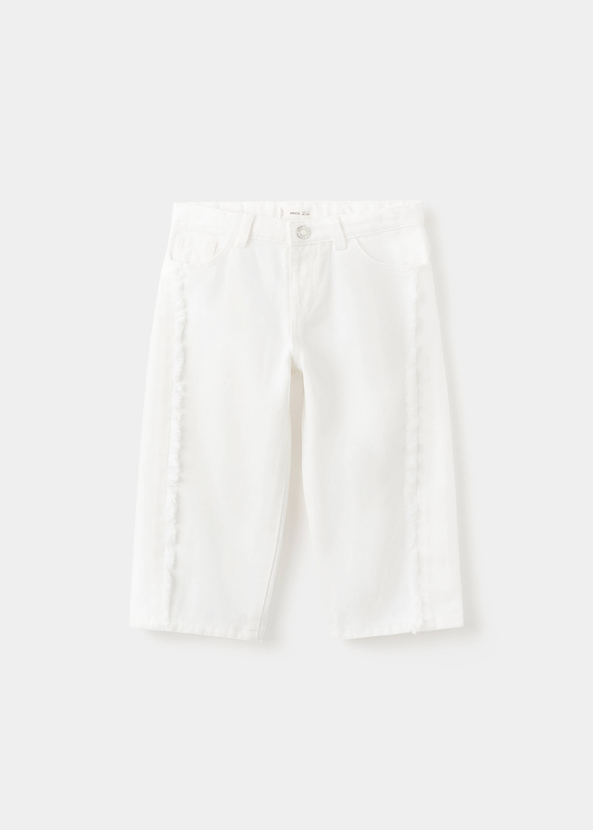 Straight frayed hem jeans - Article without model