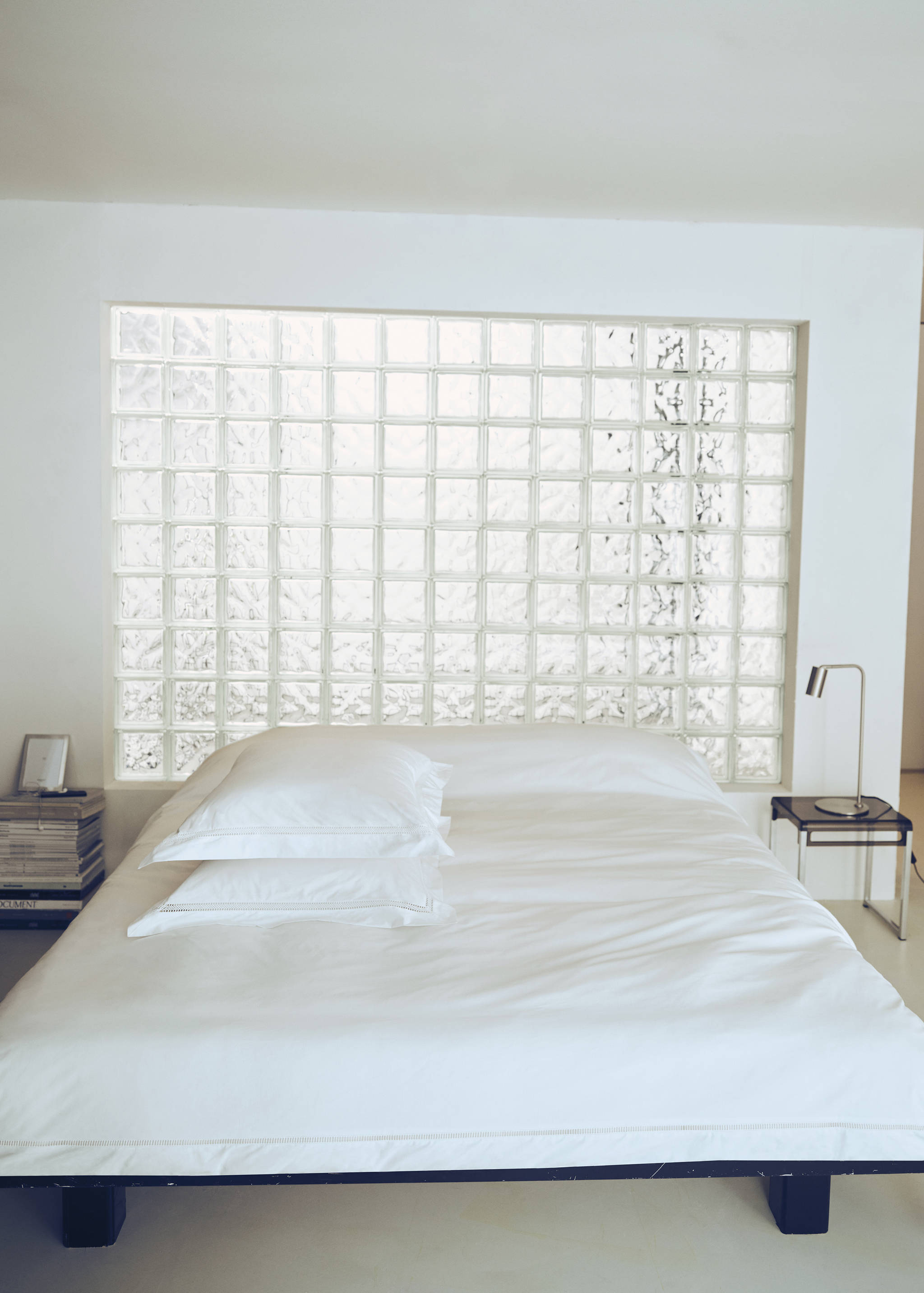 Percale cotton duvet cover with hemstitch King bed - Details of the article 5