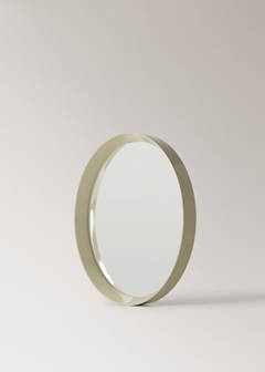 Round wood mirror — Ecru 2