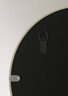 Round wood mirror — Ecru 4