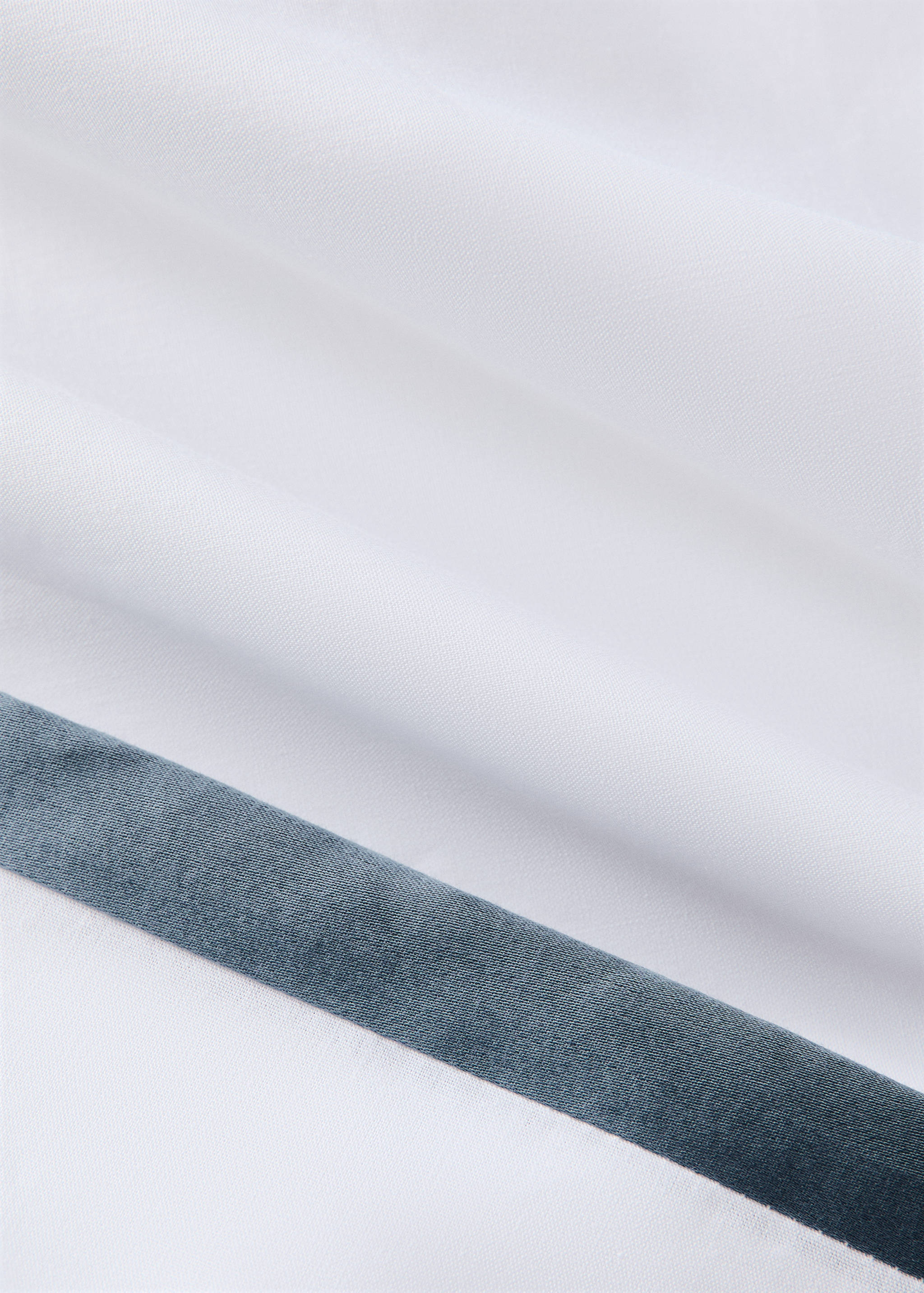 Percale cotton duvet cover 200 thread count satin borders Bed 135/140 cm - Details of the article 1