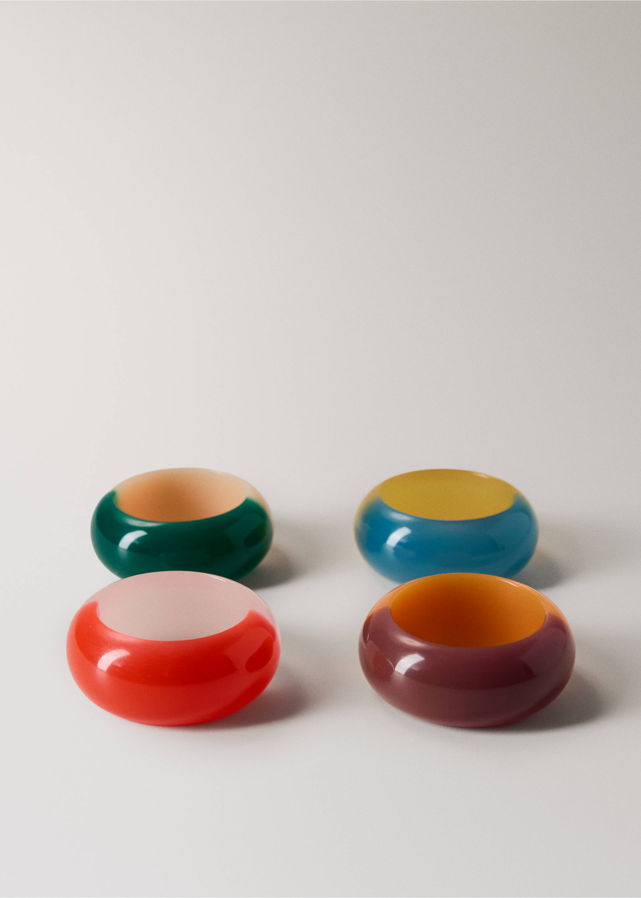Bicolour resin napkin holders - Article without model, Orange. Ref: 27072913-00.