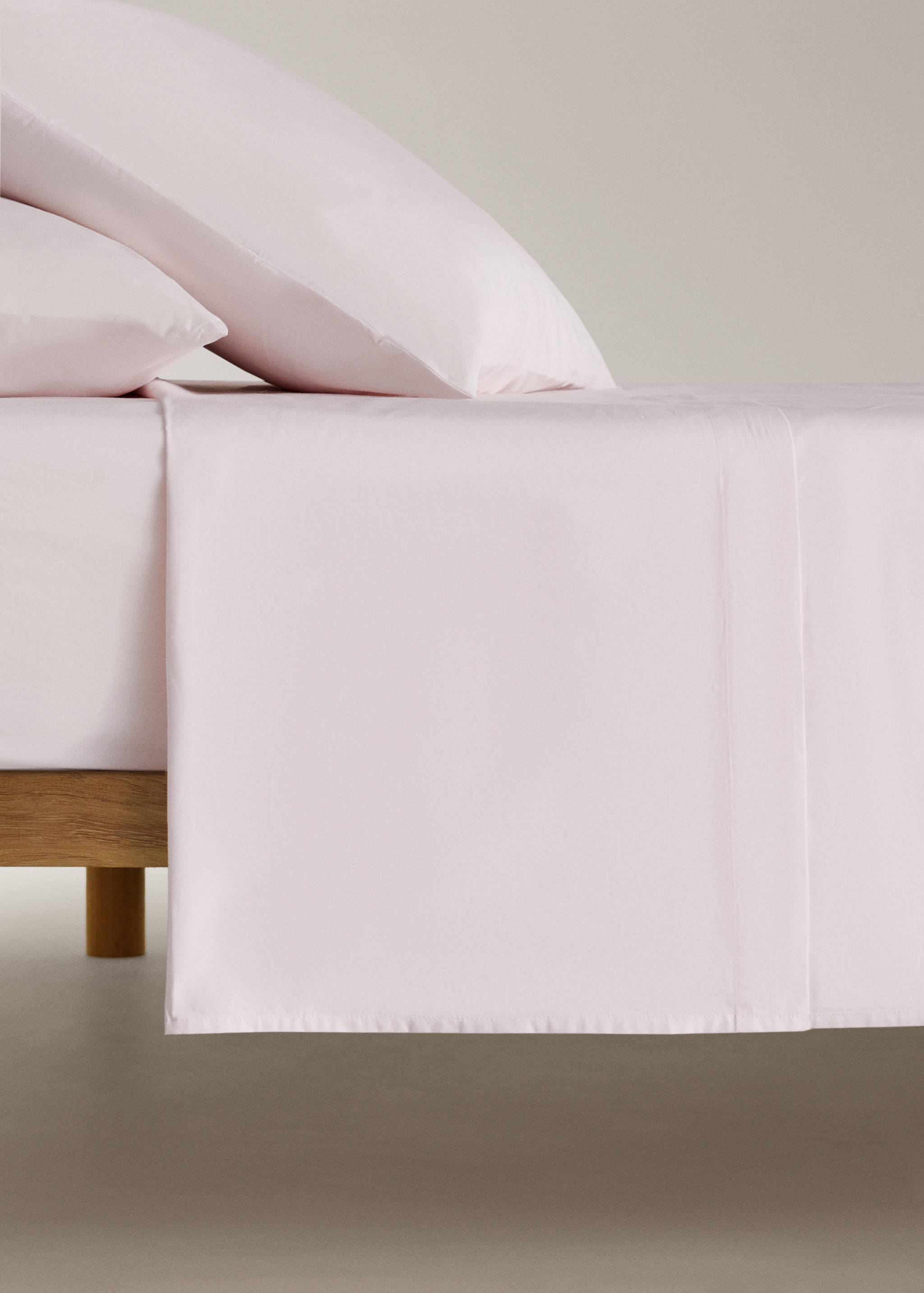 200-thread count percale cotton top sheet for 90 cm bed - Article without model