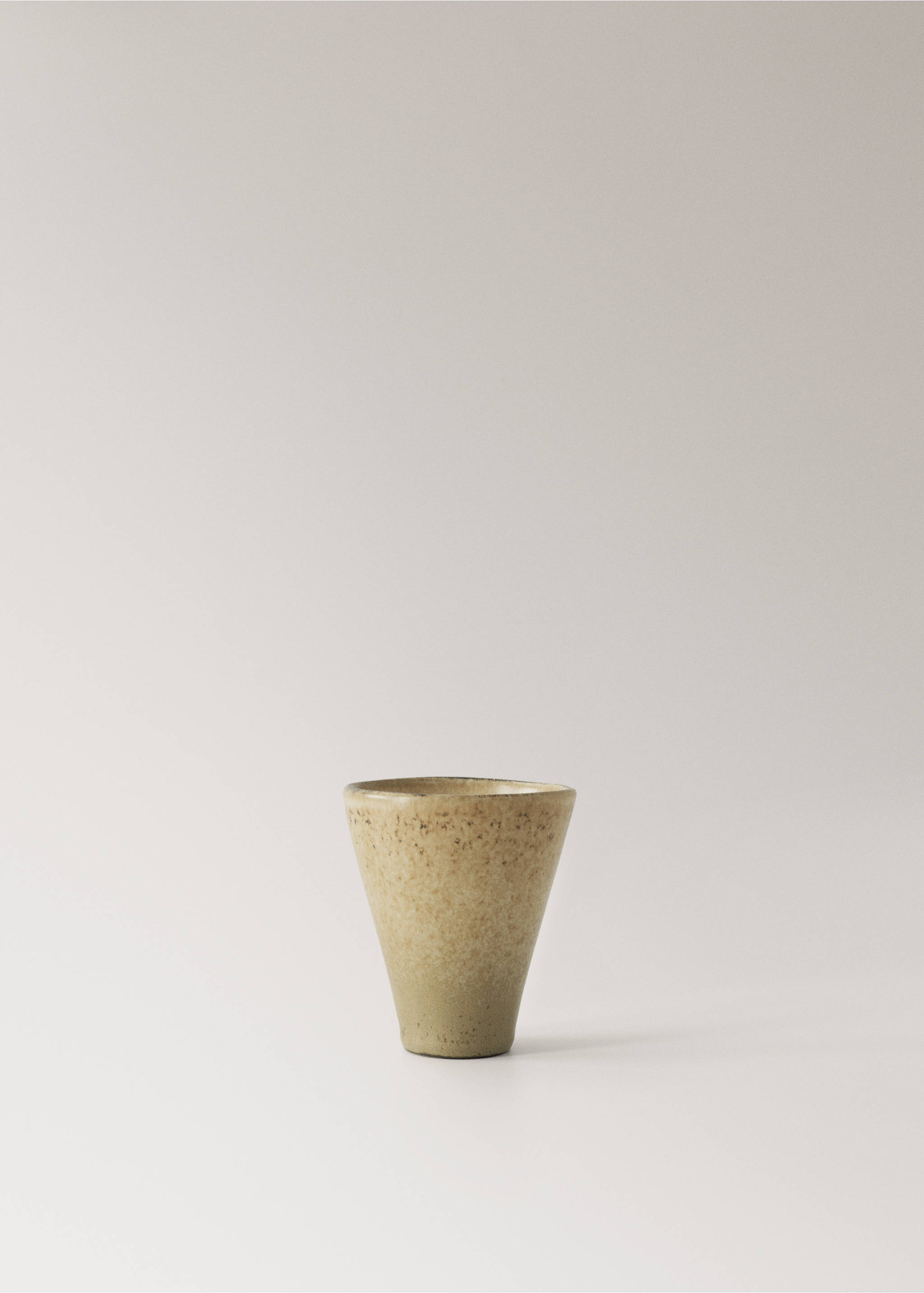 Organic stoneware cappuccino cup - Article without model, Light Heather Grey. Ref: 27072920-00.