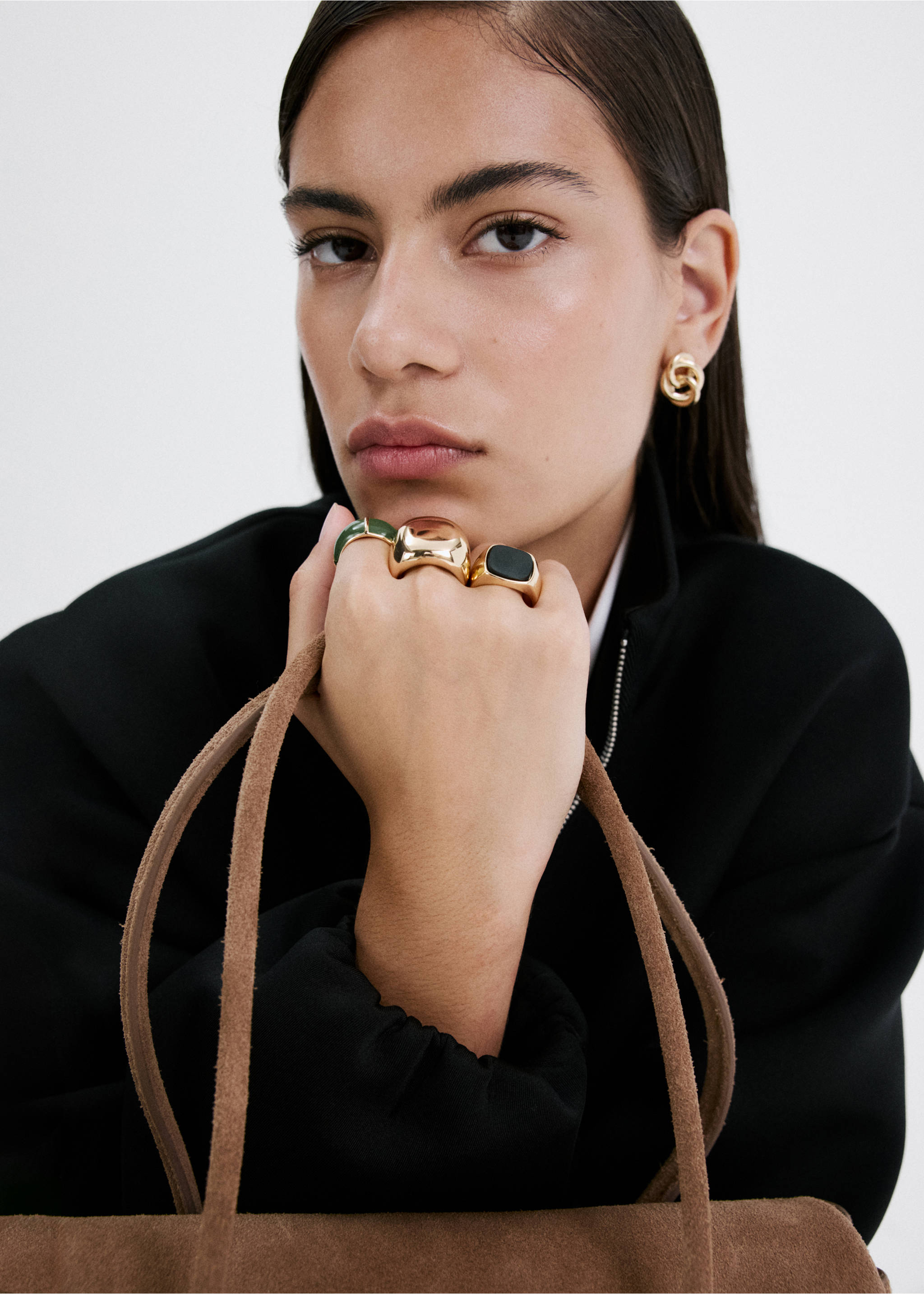 Combined ring 3 set - Details of the article 9, Gold. Ref: 27072923-00.