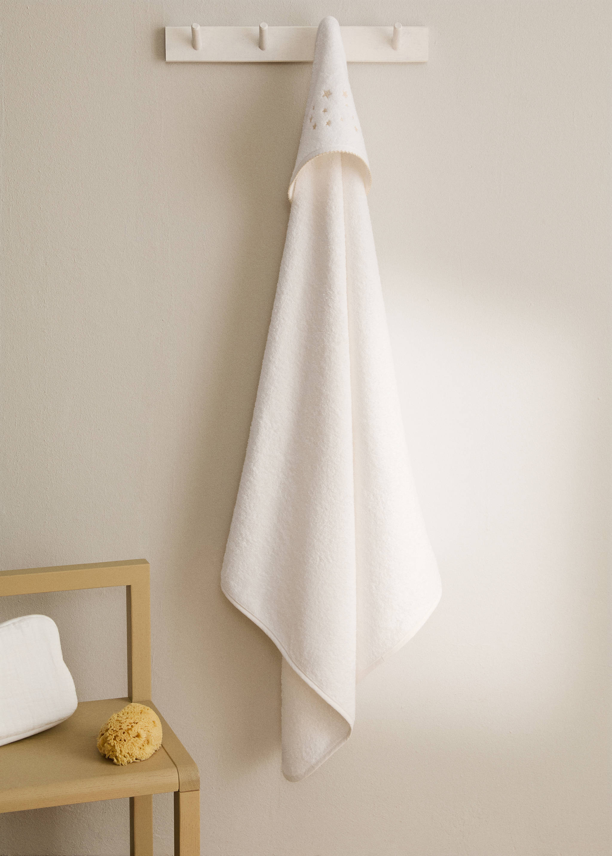 Badcape för barn med broderade stjärnor - Allmän bild