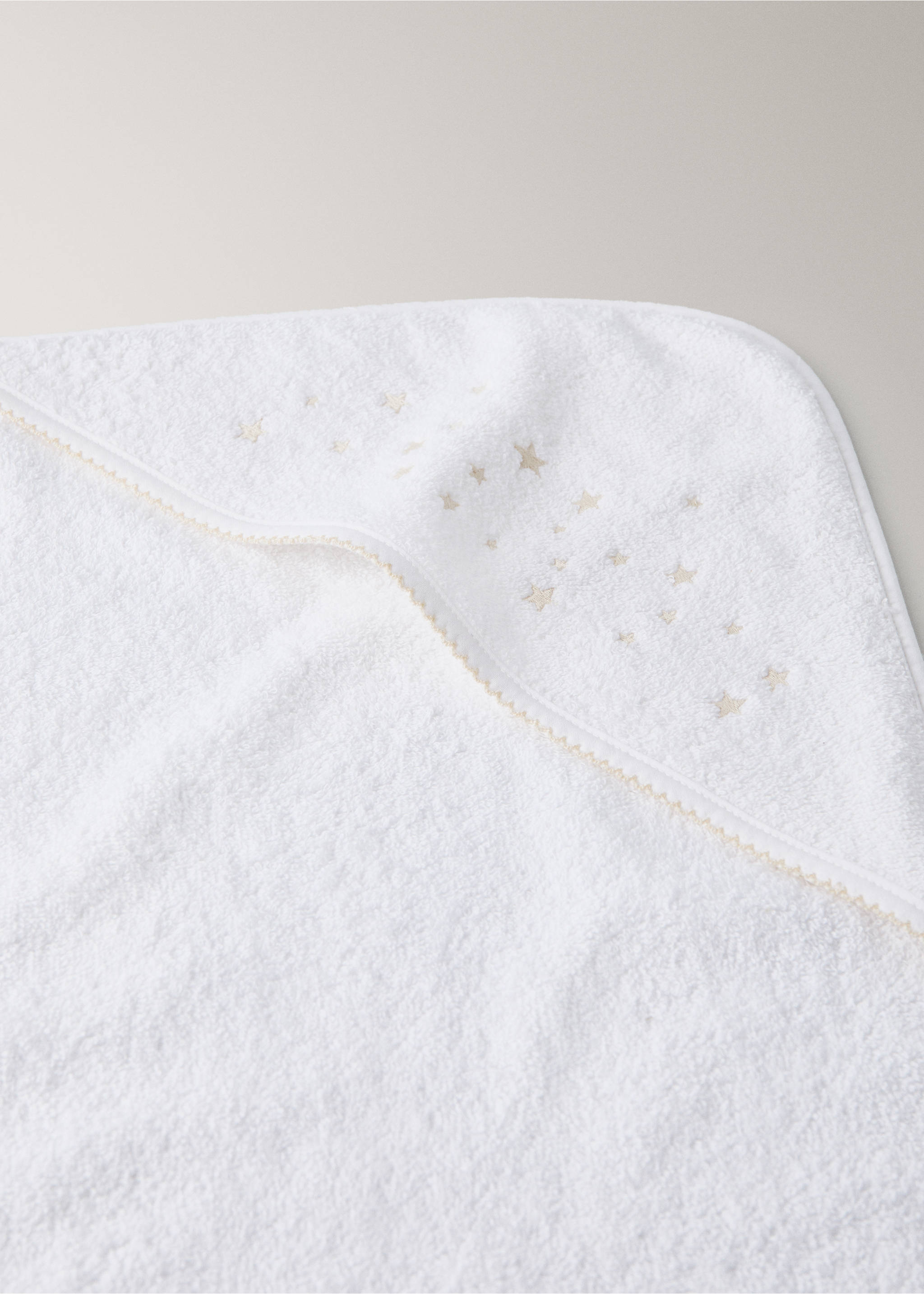 Badcape för barn med broderade stjärnor - Detaljer om artikeln 1, Vit. Ref: 27072925-00.