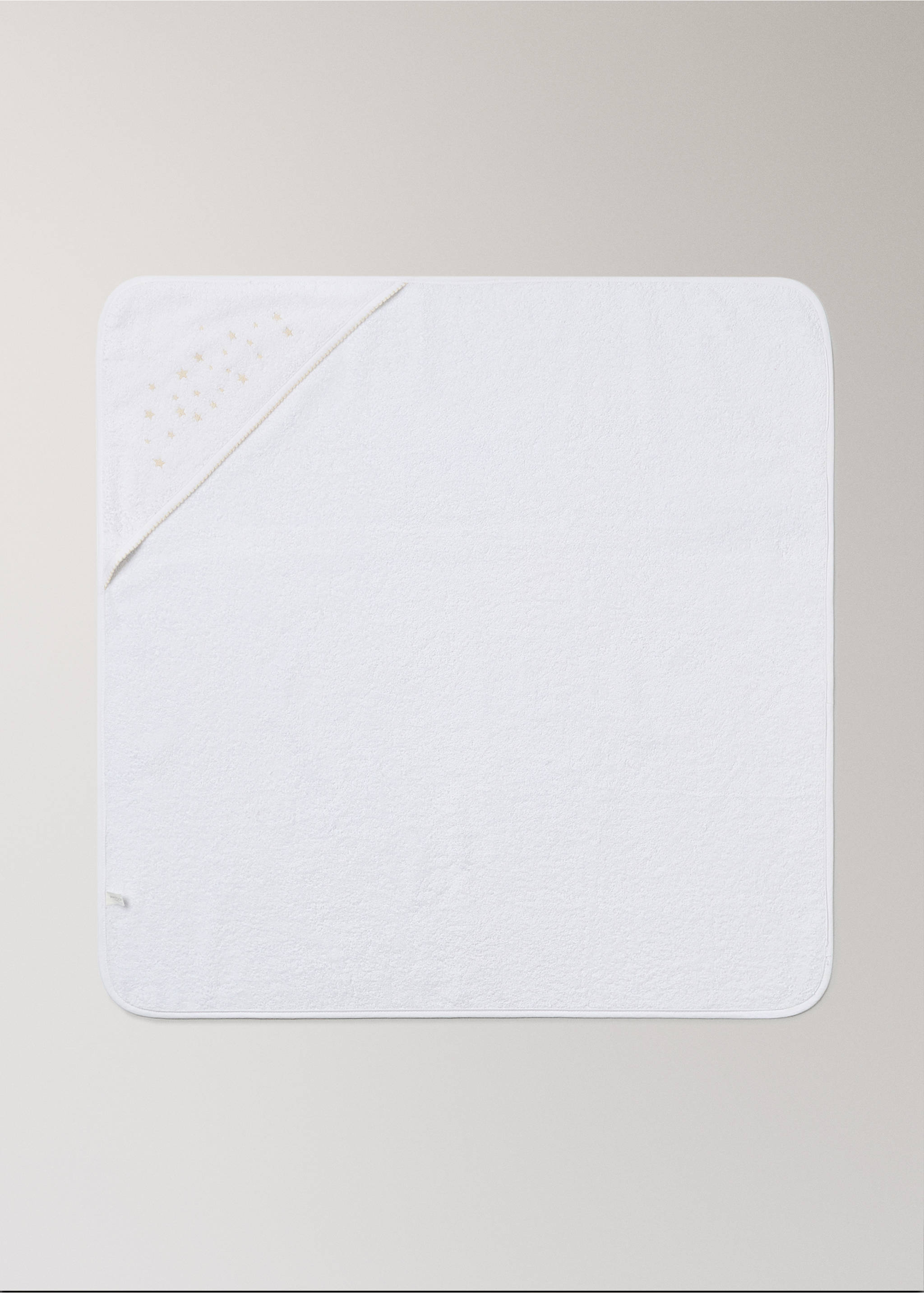 Children's bath cape with embroidered stars - Article without model, White. Ref: 27072925-00.