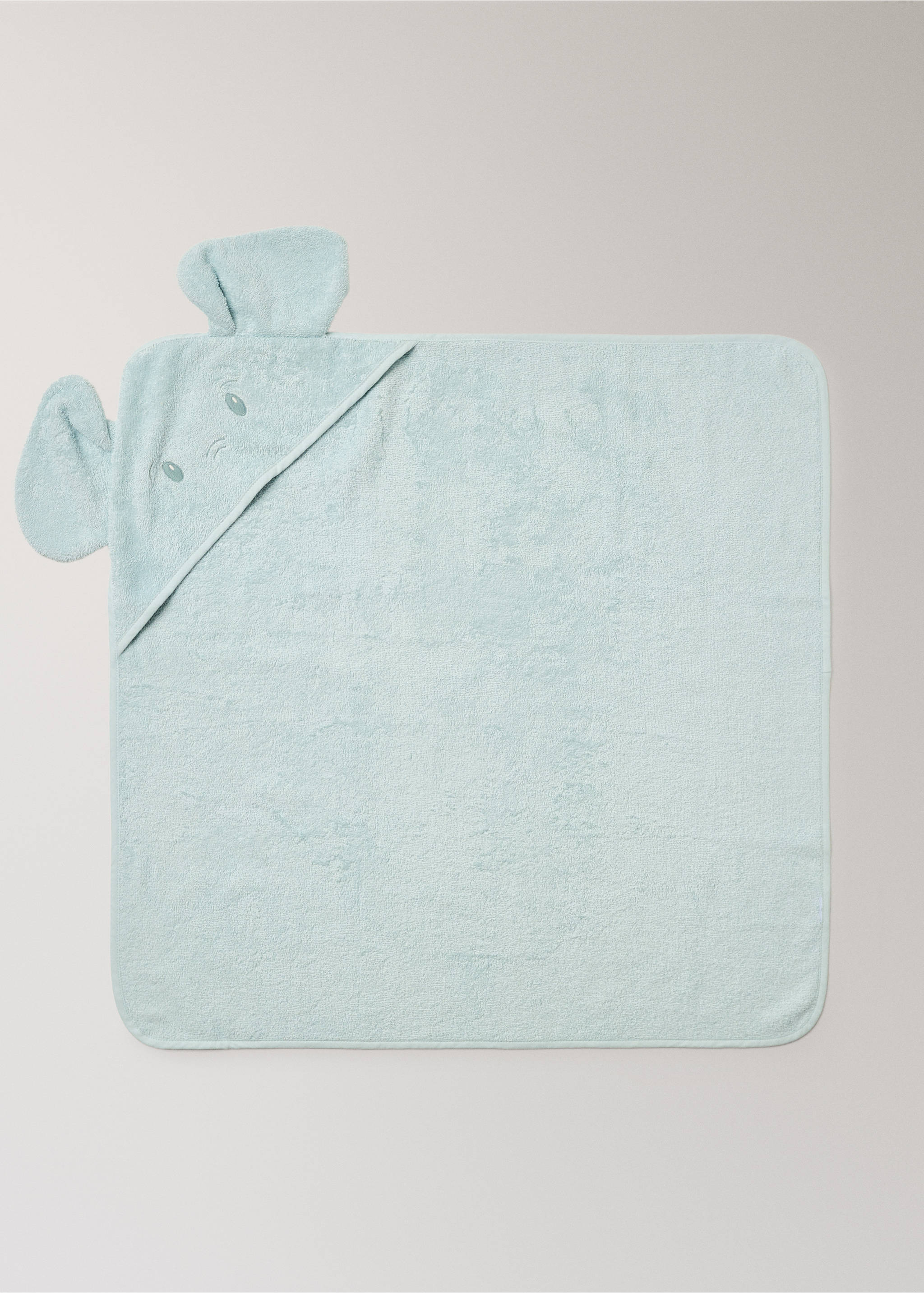 Children's elephant bath towel cape - Article without model, Mint Green. Ref: 27072927-00.