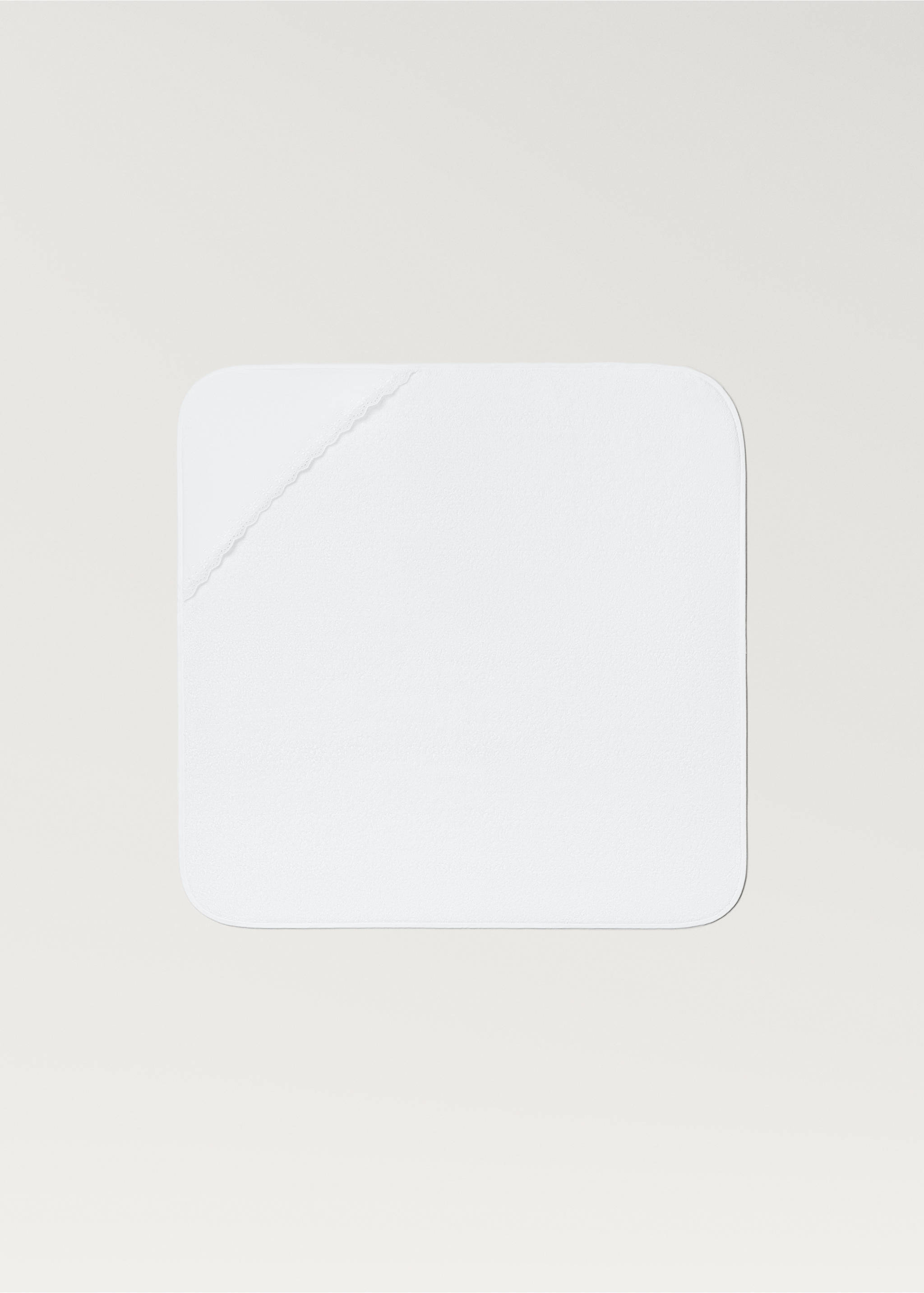 Toalla baño infantil capucha bordado floral - Artículo sin modelo, Blanco. Ref: 27072928-00.