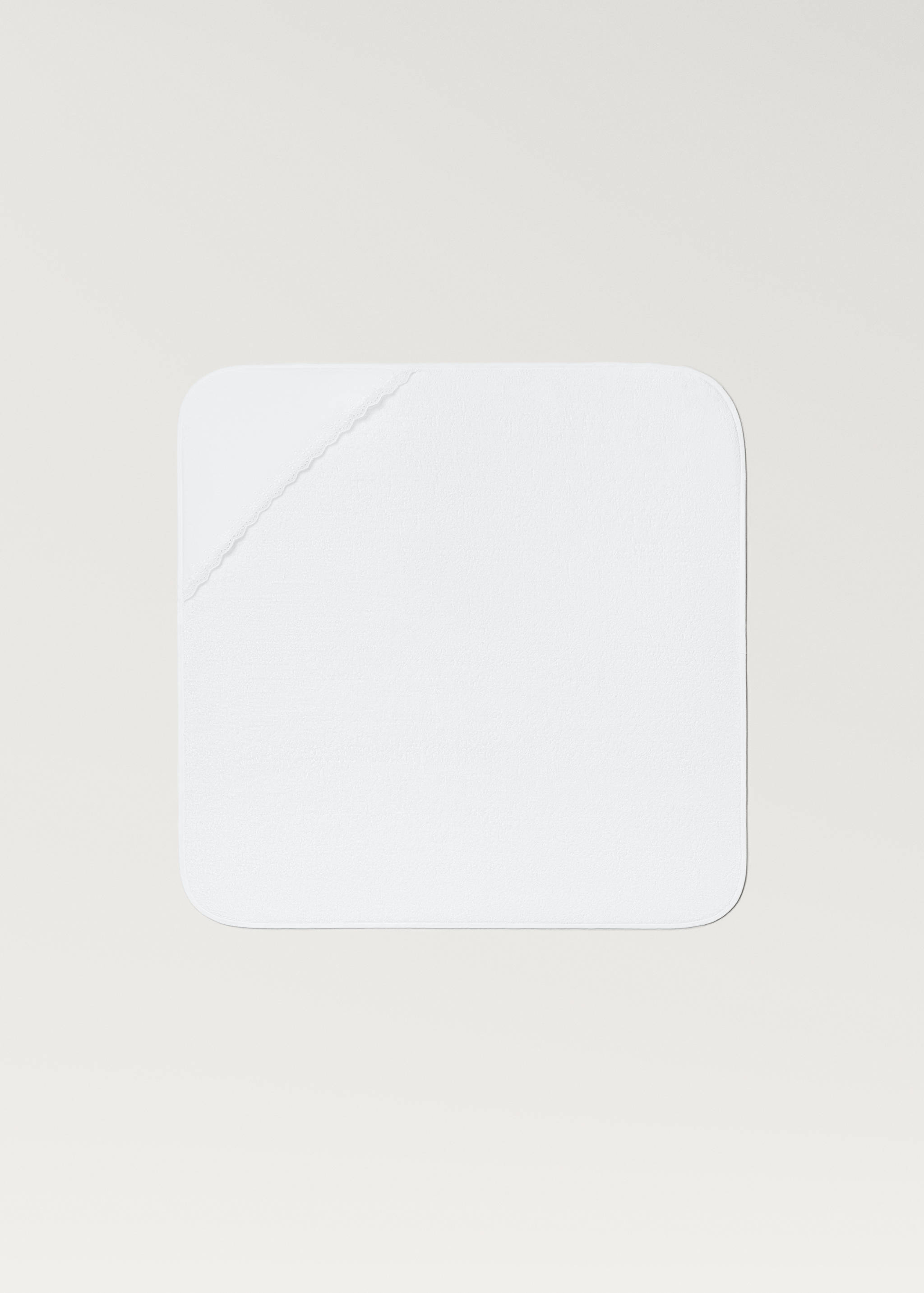 Drap de bain enfant à capuche broderie à fleurs - Article sans modèle