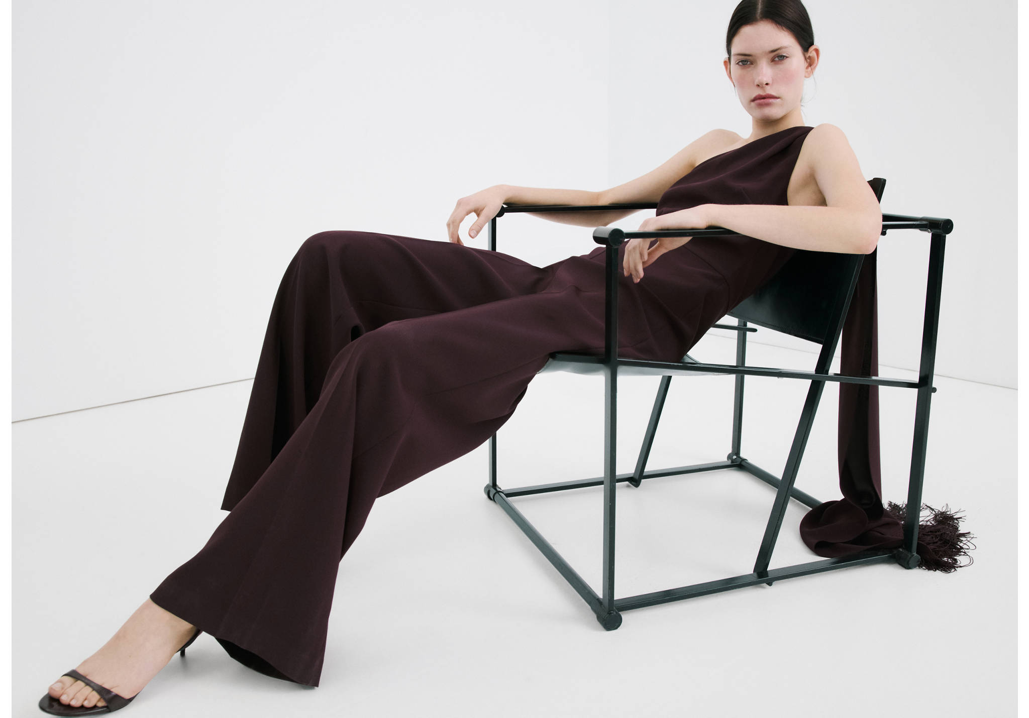 Sandales lanière talon kitten heel - Plan panoramique