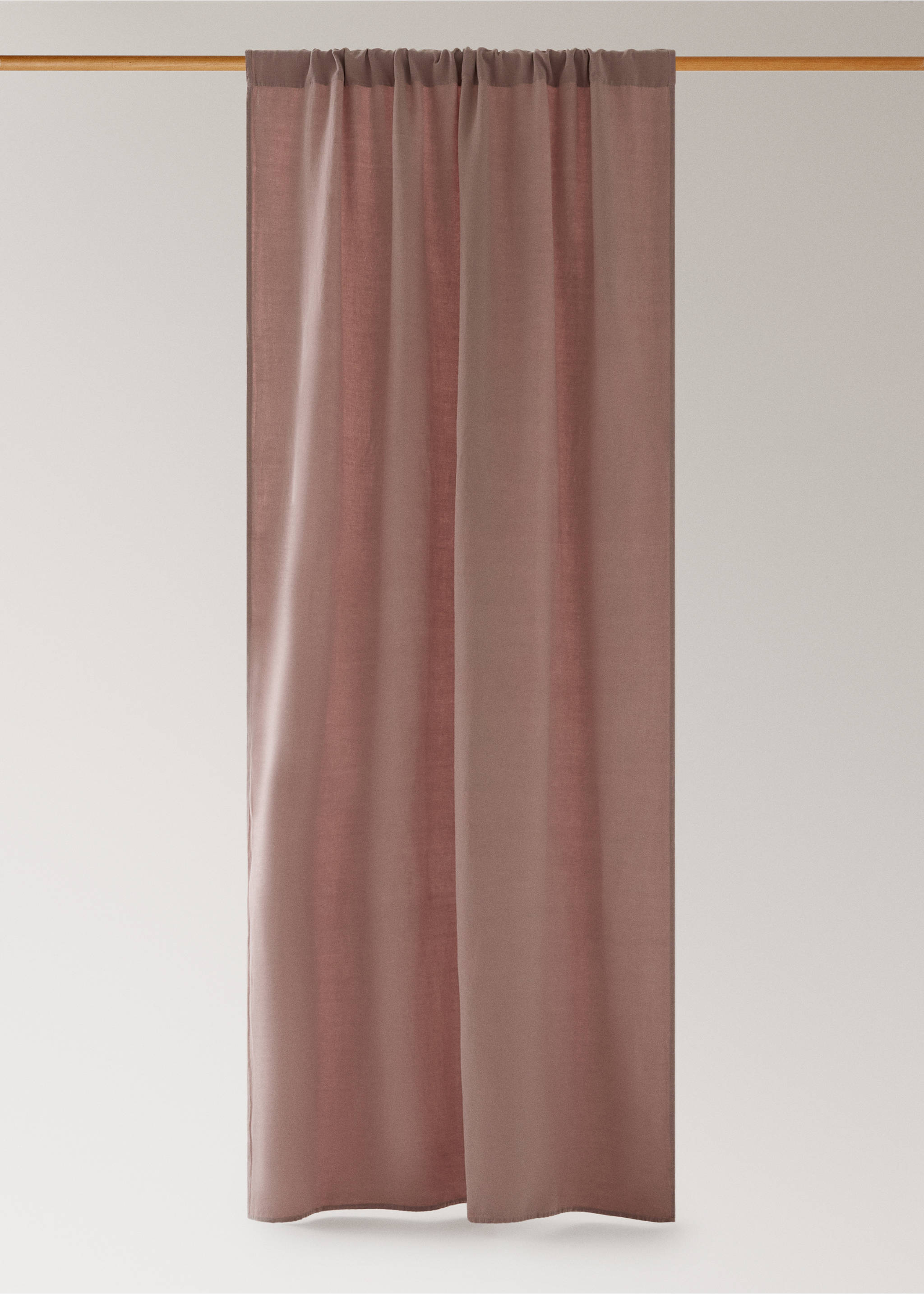 High opacity linen cotton curtain - Article without model, Pink. Ref: 27073273-00.