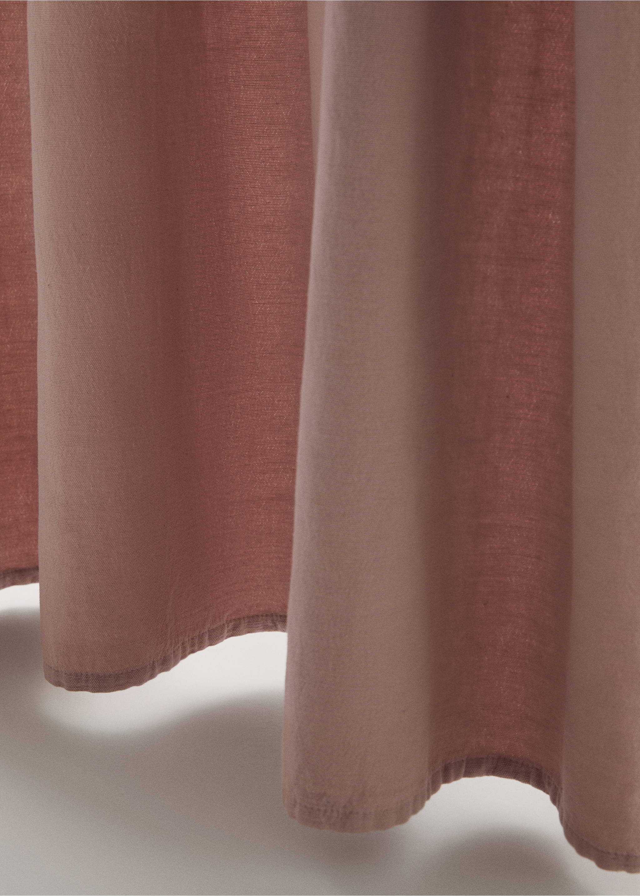 High opacity linen cotton curtain - Details of the article 3, Pink. Ref: 27073273-00.