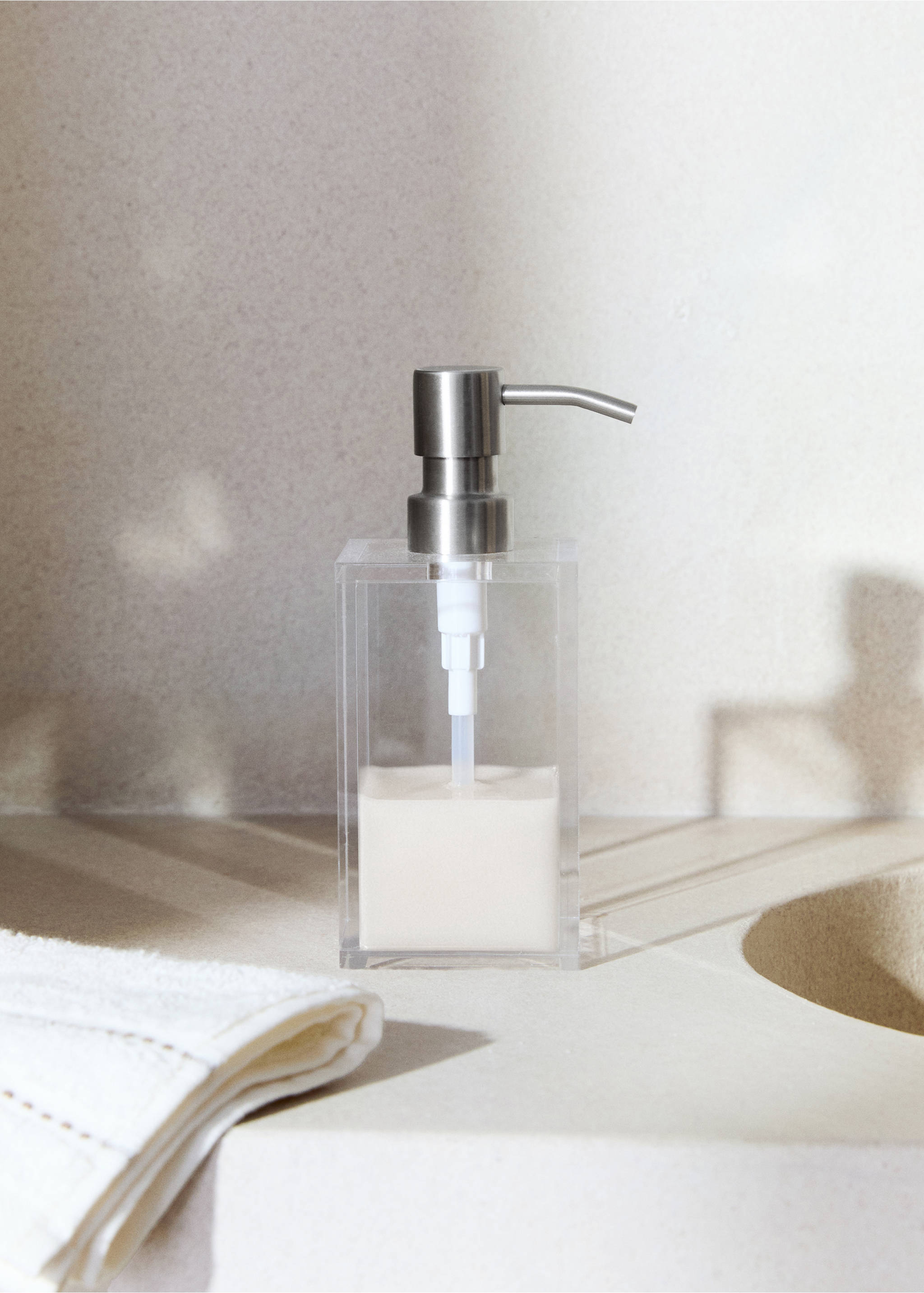 Acrylic soap dispenser - General plane, Ice Grey. Ref: 27073275-00.