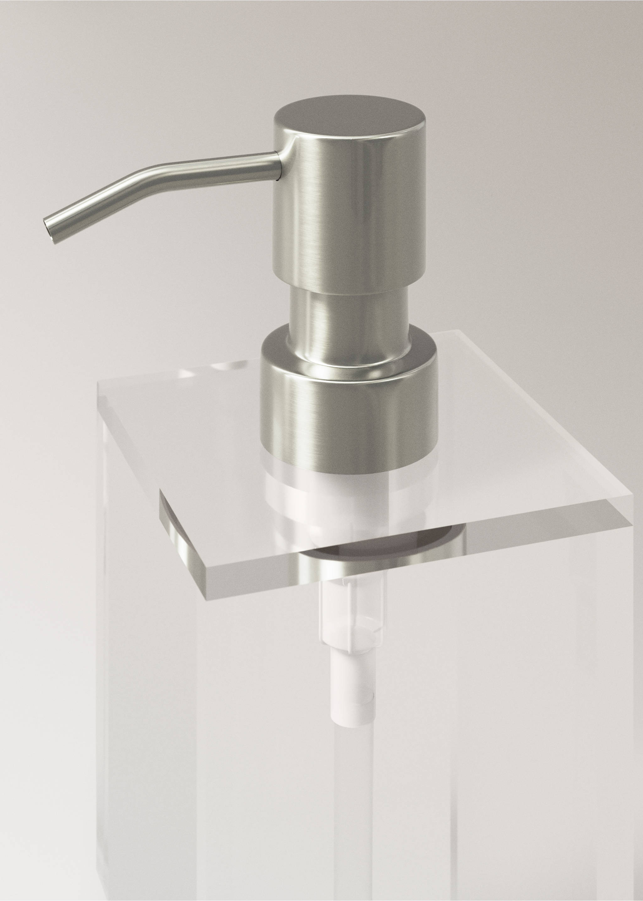 Acrylic soap dispenser - Details of the article 1, Ice Grey. Ref: 27073275-00.