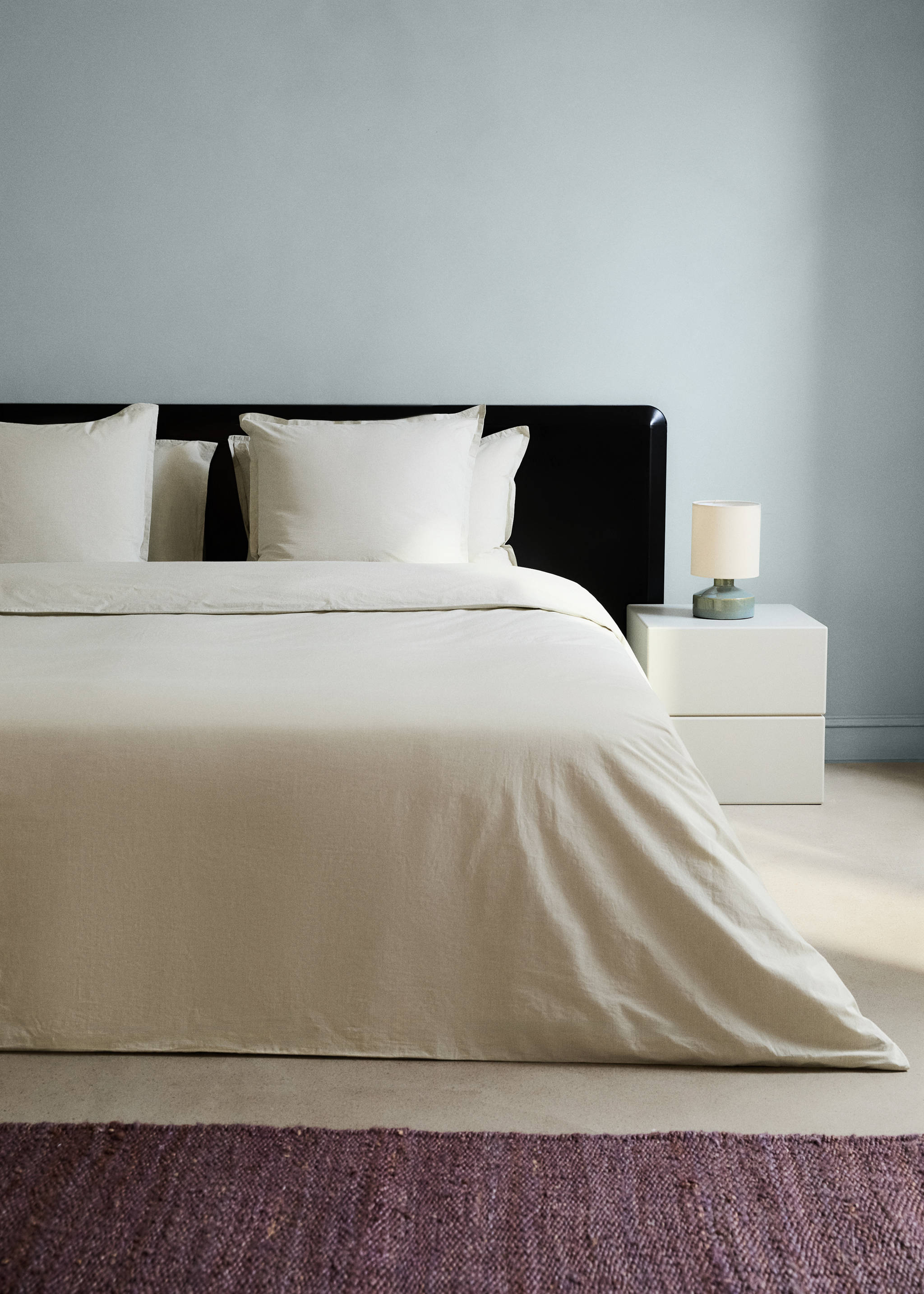 Yarn-dyed cotton duvet cover for 90 cm bed - General plane