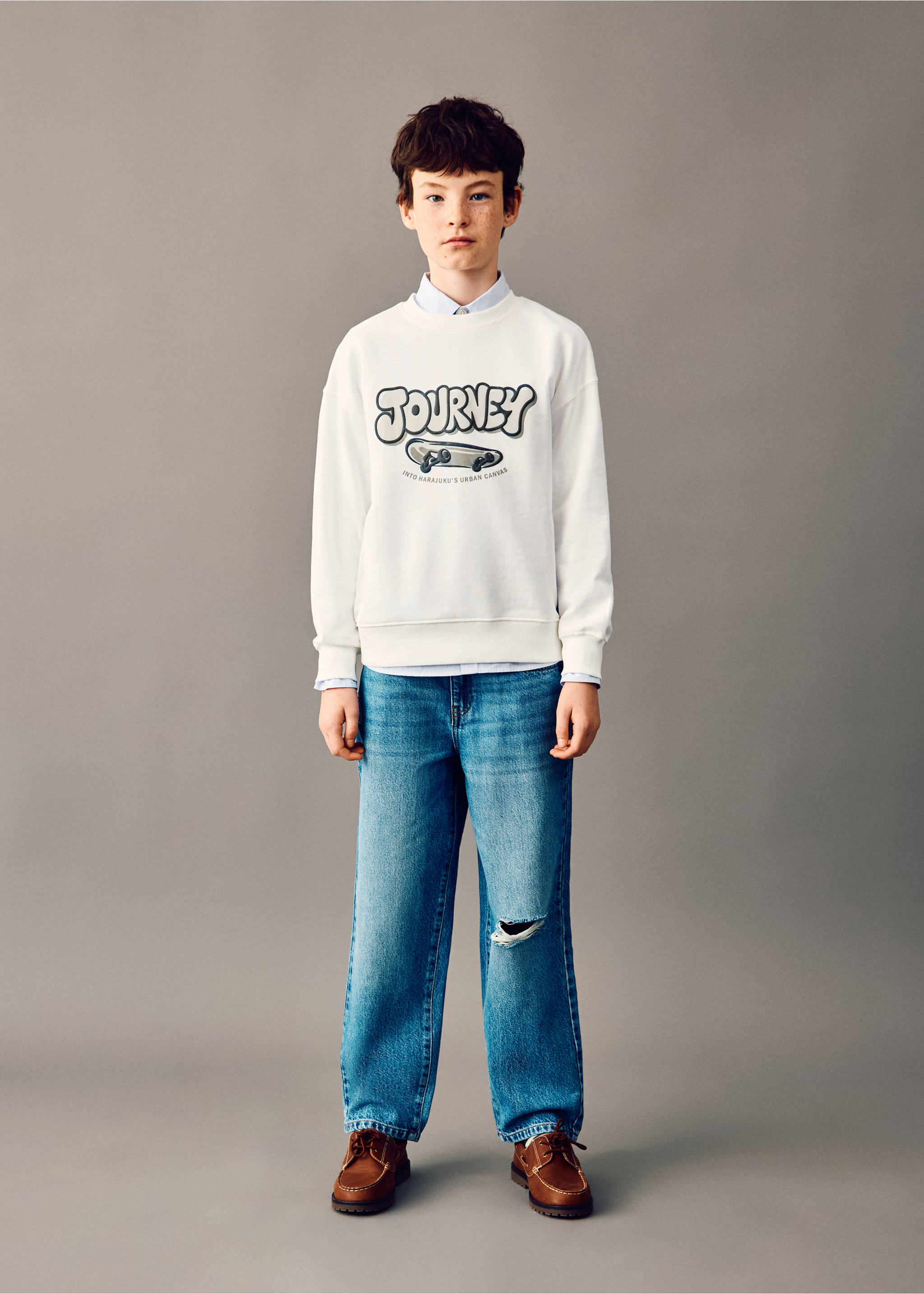 Printed cotton sweatshirt - General plane, Off White. Ref: 27073279-00.