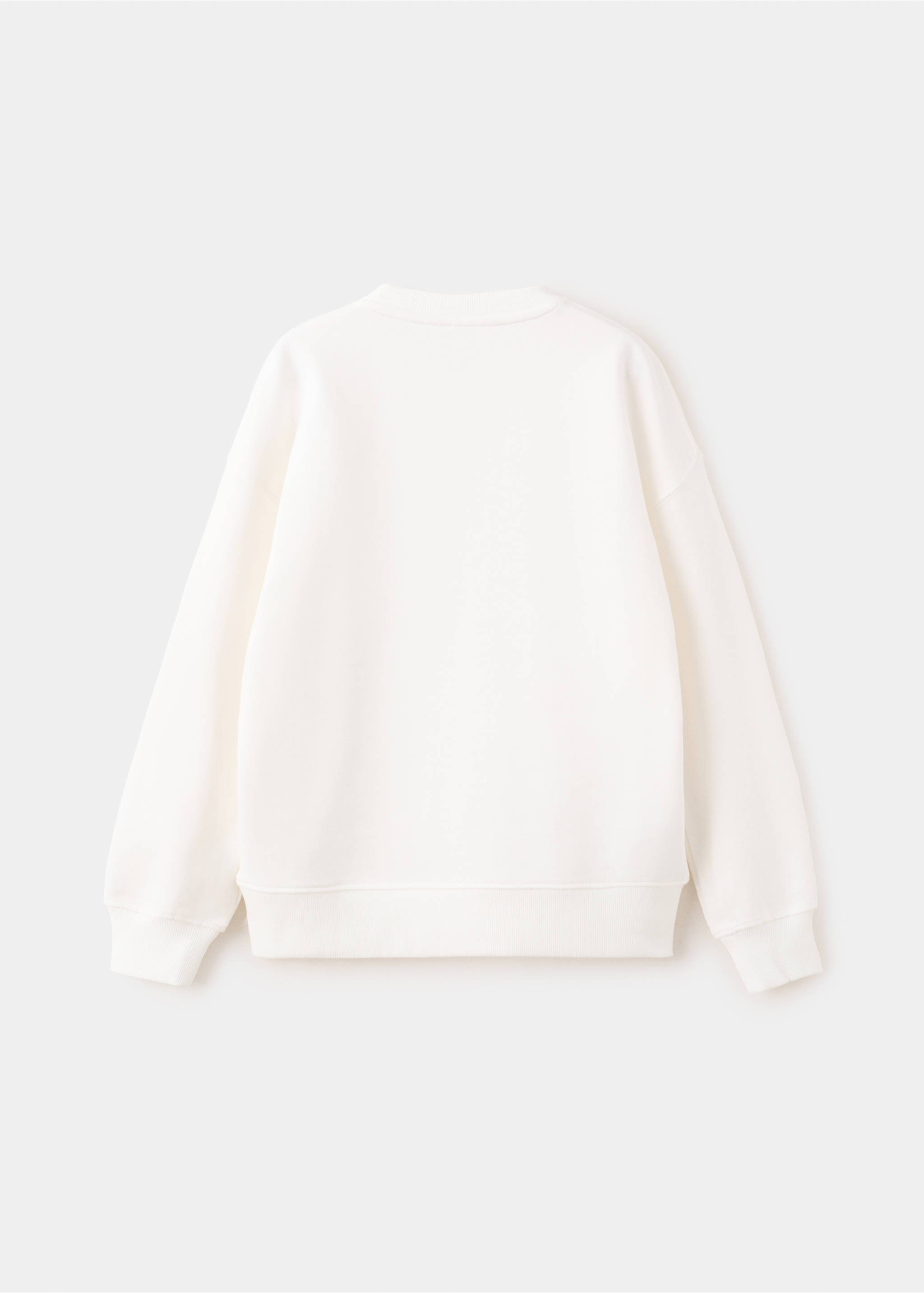 Printed cotton sweatshirt - Reverse of the article, Off White. Ref: 27073279-00.