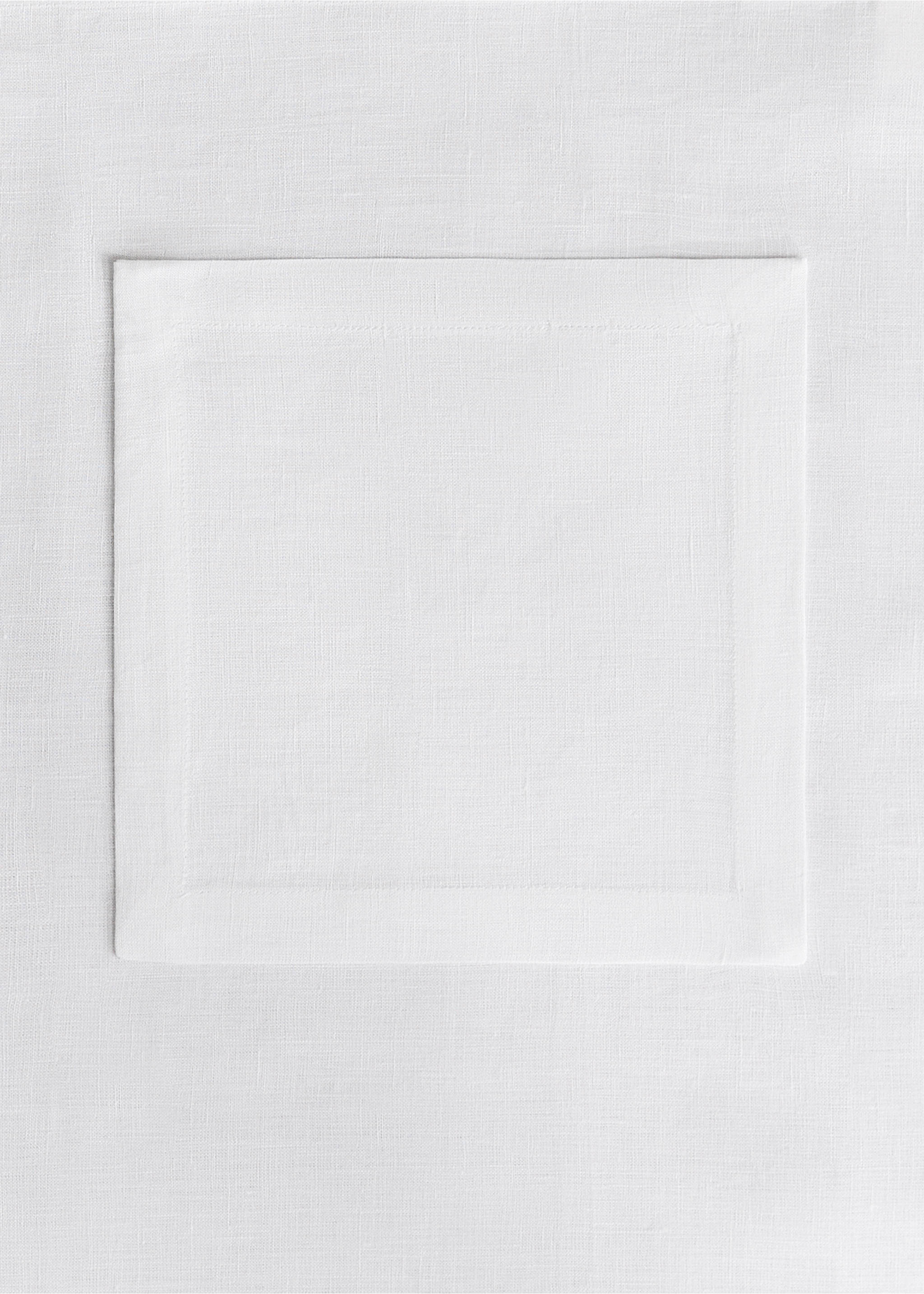 100% linen serviettes 20x20 cm - General plane, White. Ref: 27073284-00.