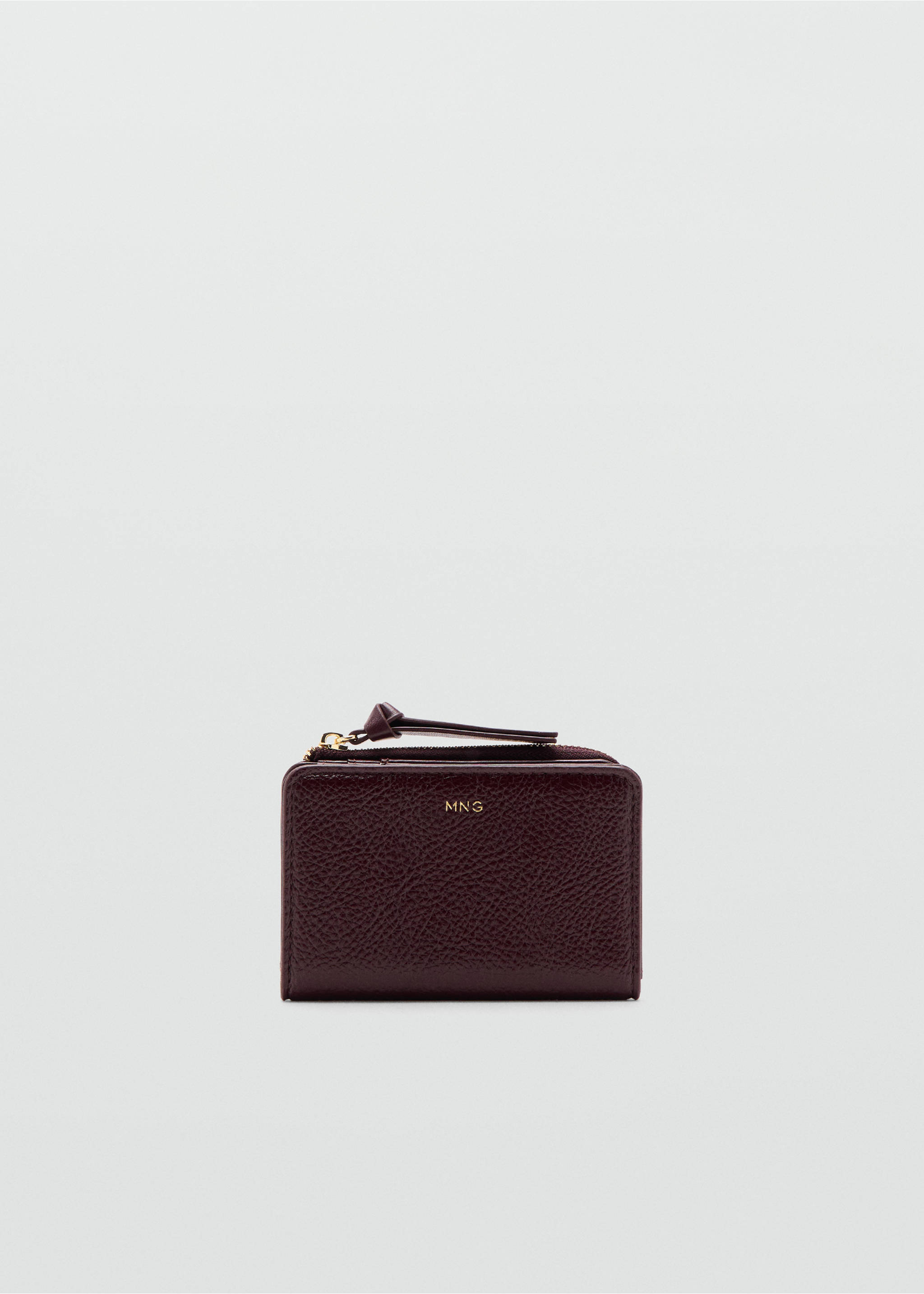 Small faux-leather wallet - Article without model, Burgundy. Ref: 27073287-00.