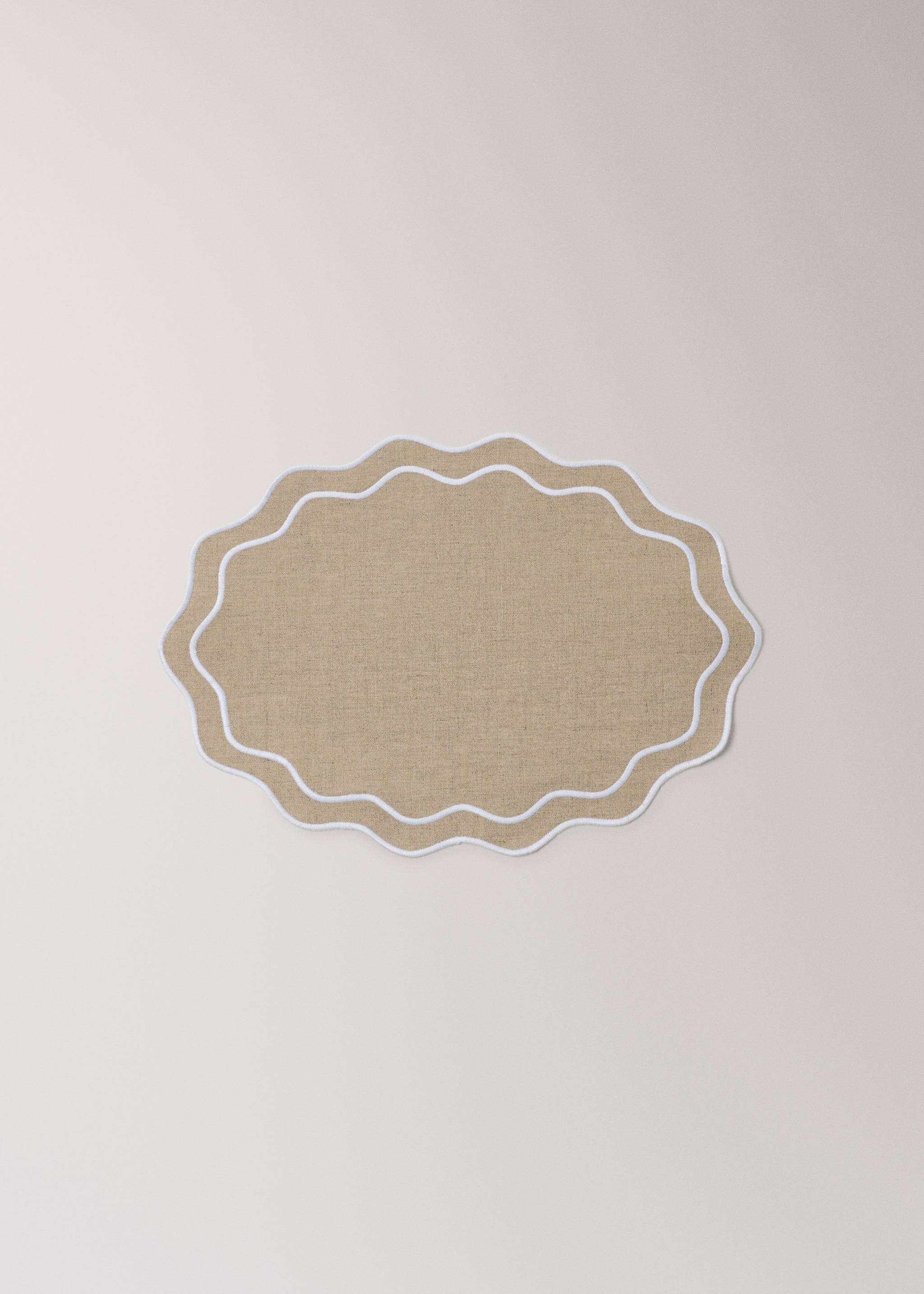 Gyantázott hullámos szövésű lenvászon tányéralátét - Termék modell nélkül