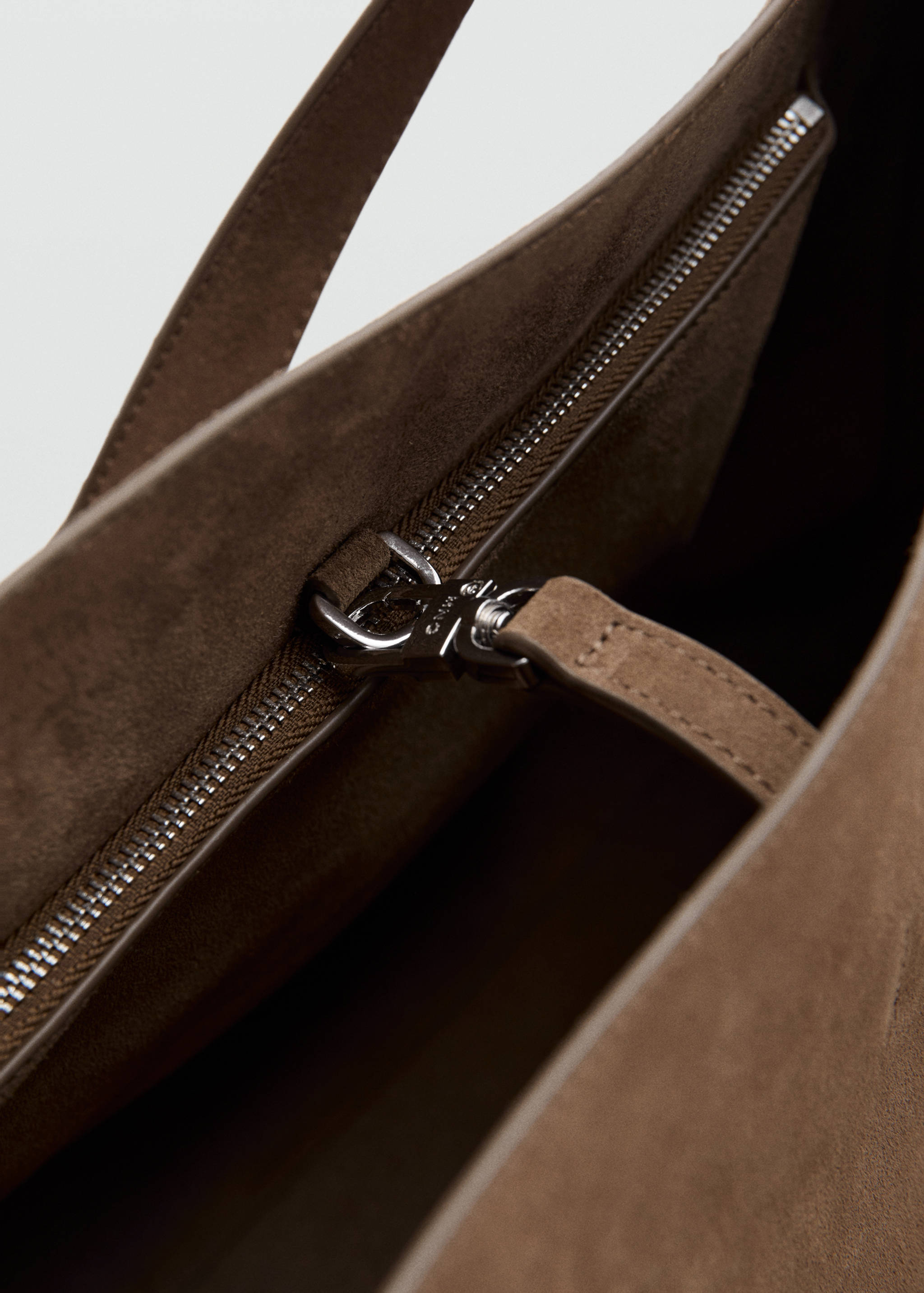 Suede leather shopper bag - Details of the article 1