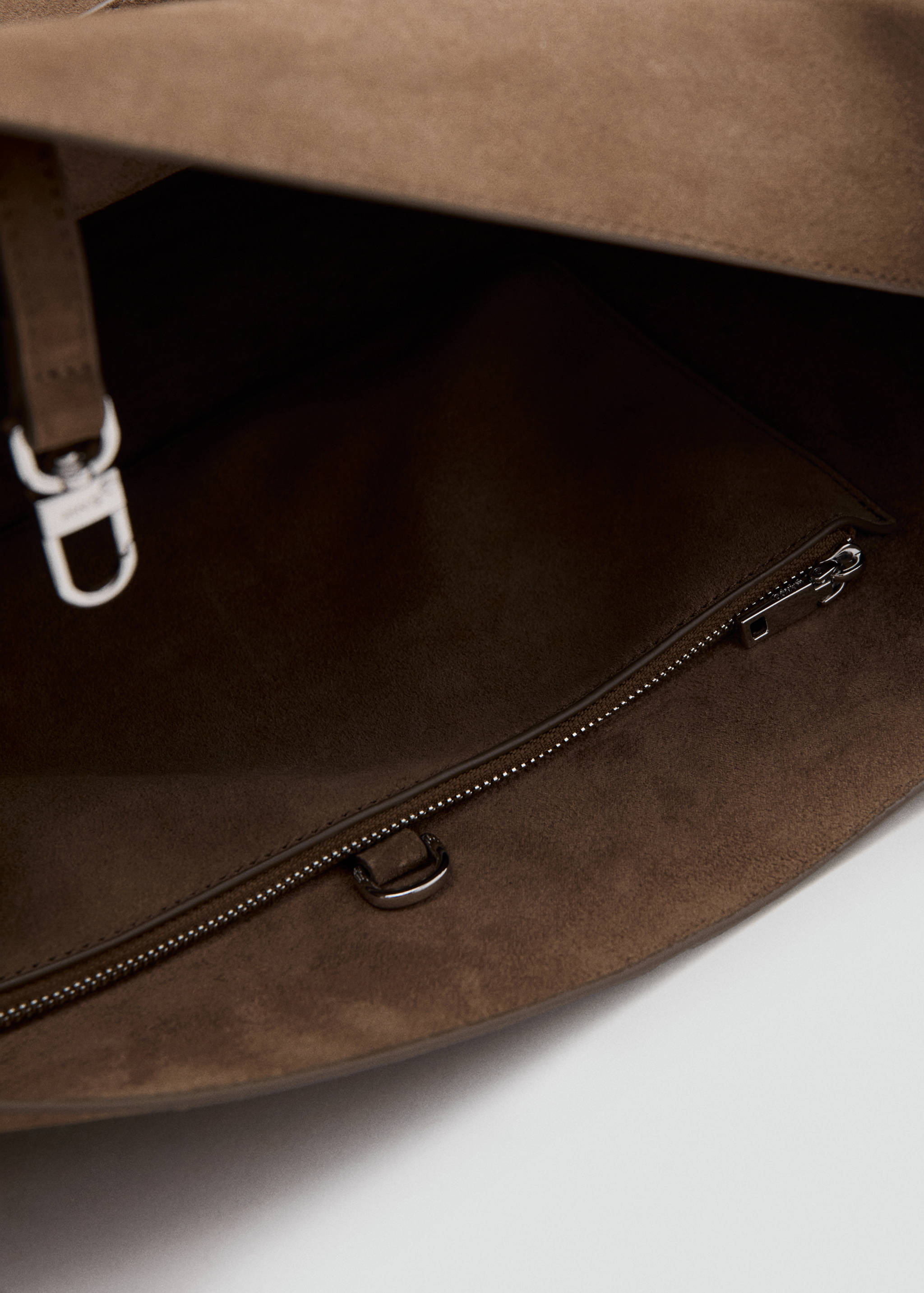 Suede leather shopper bag - Details of the article 2