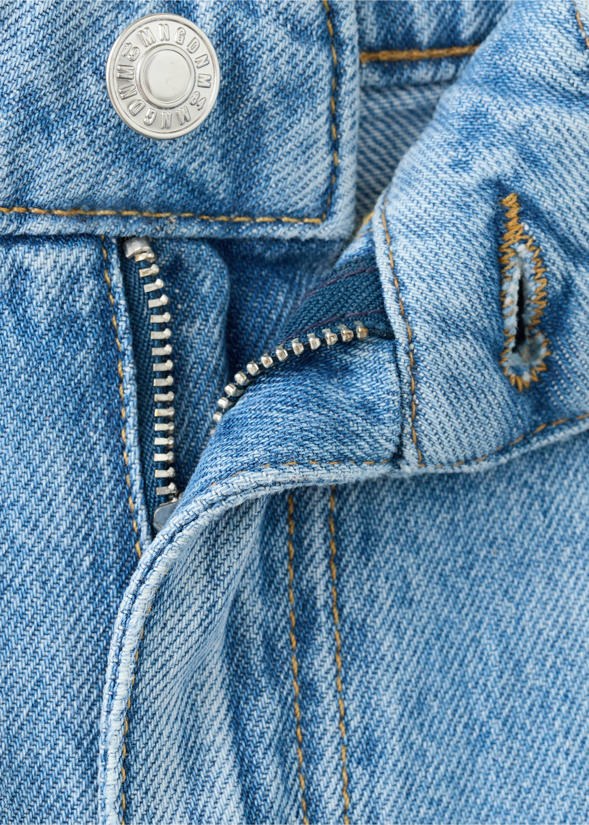 Danila high-waisted wide leg jeans - Details of the article 8, Medium Blue. Ref: 27073290-00.