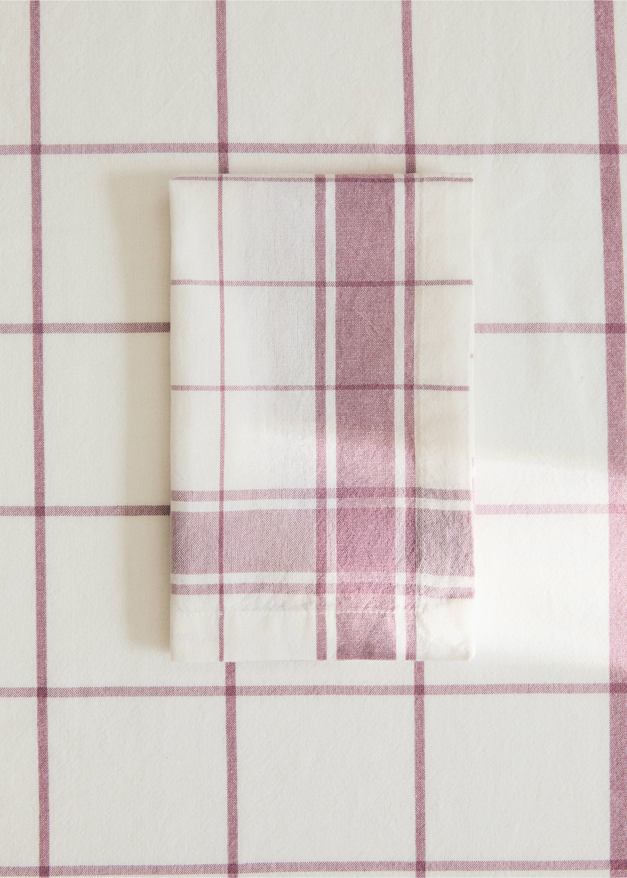 Ubrousky ze 100% bavlny s kontrastními pruhy - Celkový náhled, Fialová šeřík. Ref: 27073292-00.