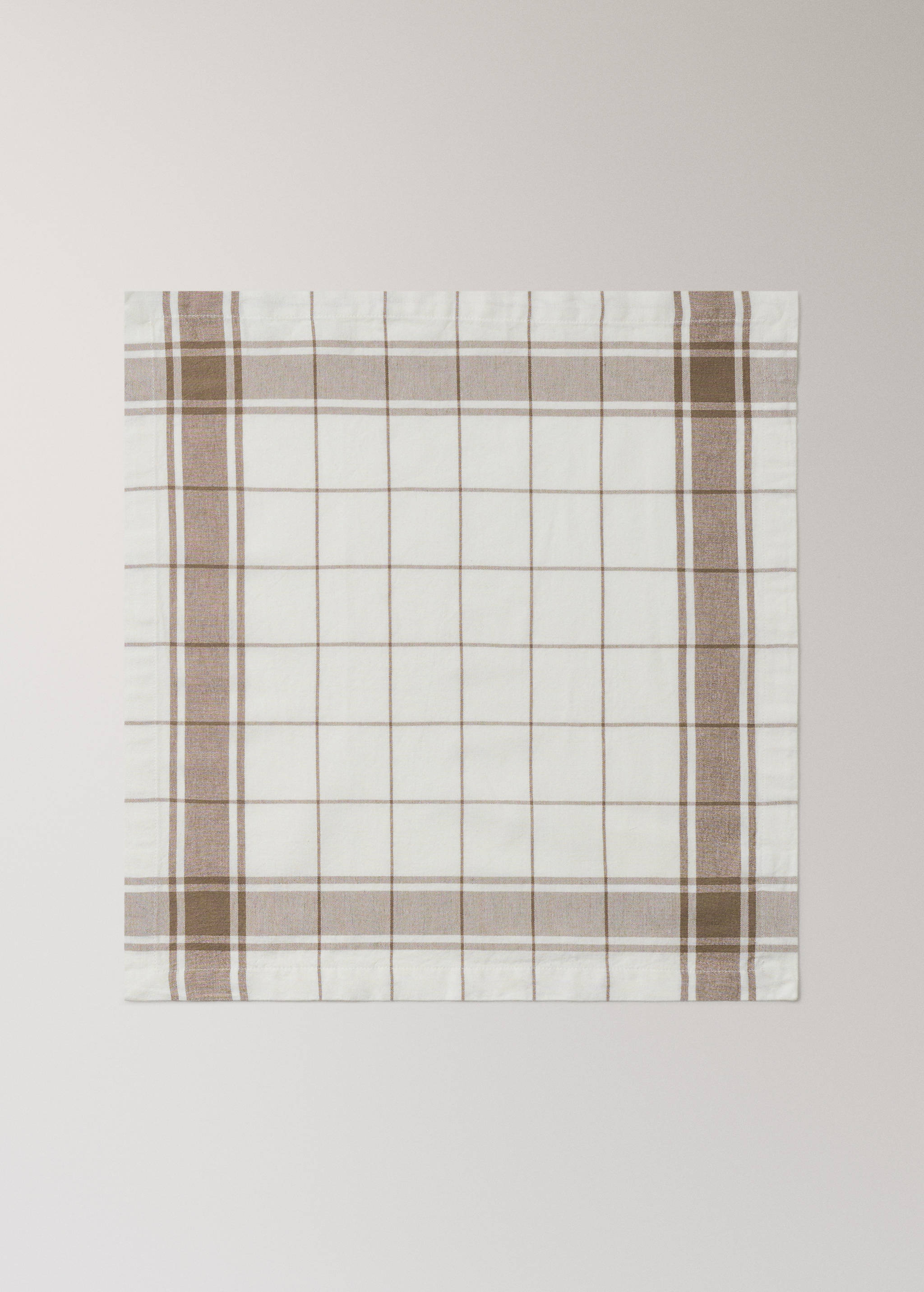 100% cotton yarn-dyed check serviettes - Article without model
