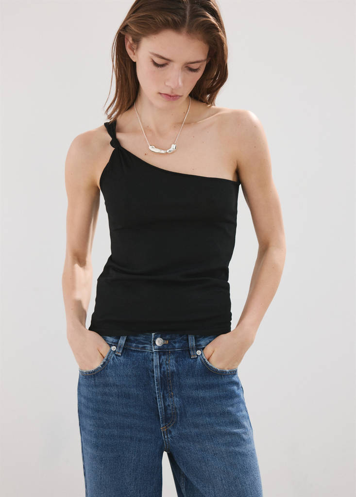 Straight low-waist jeans — Dark Blue