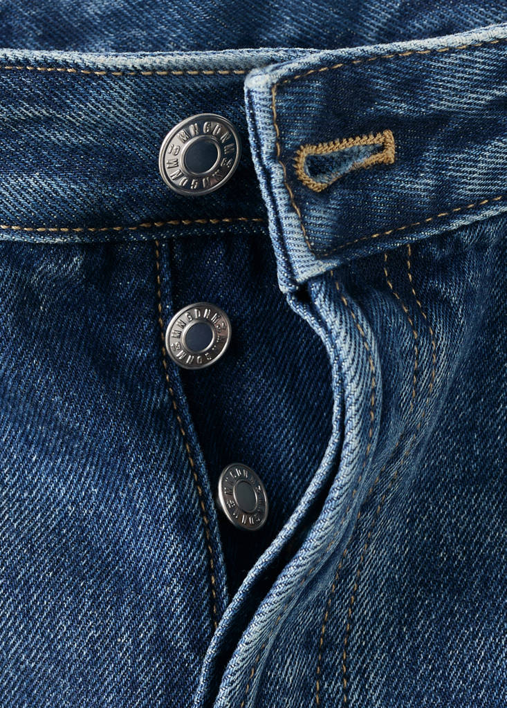 Straight low-waist jeans — Dark Blue