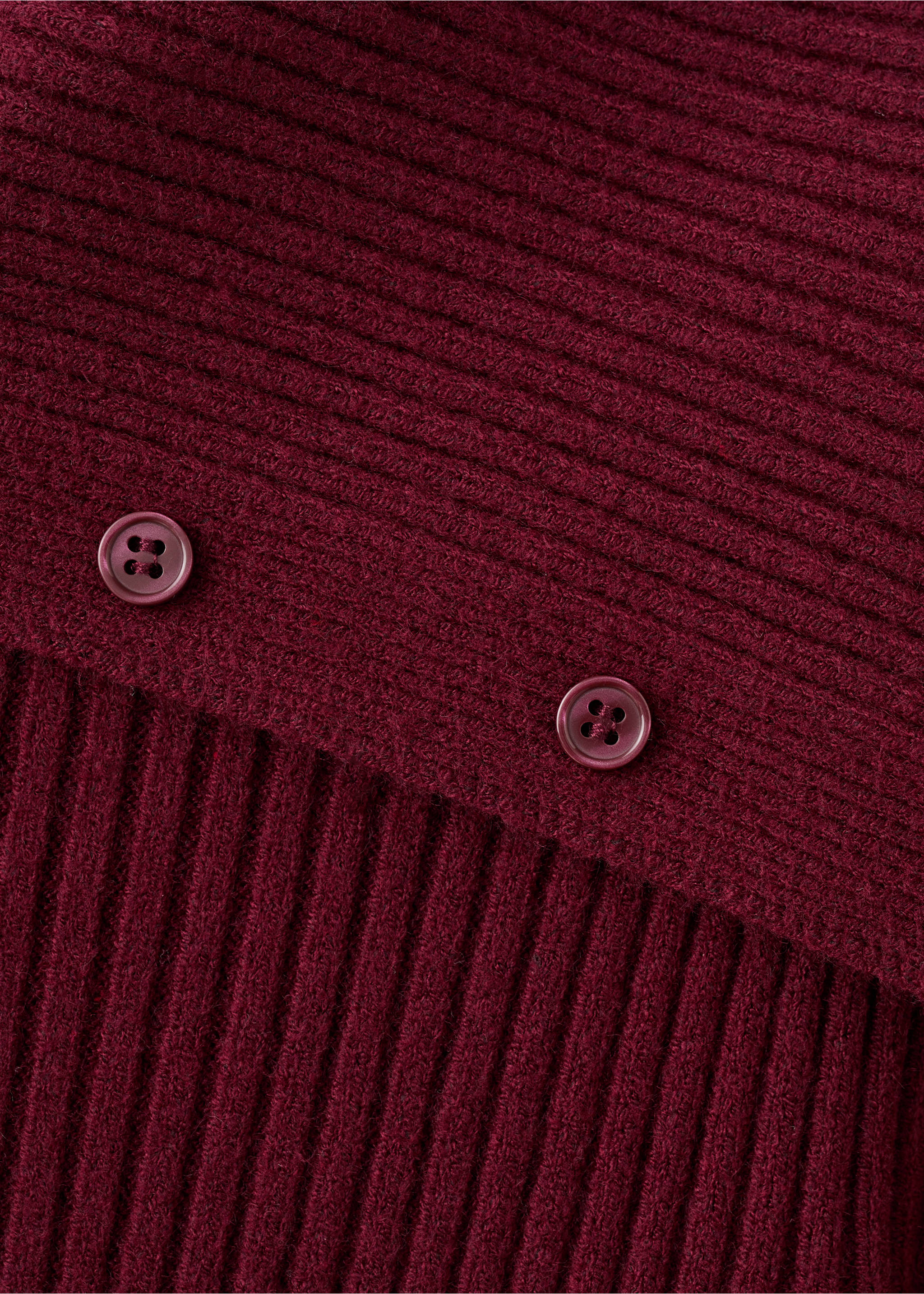 كارديجان محبوك بطيّة أمامية - تفاصيل المنتج 8, أحمر. Ref: 27073294-00.