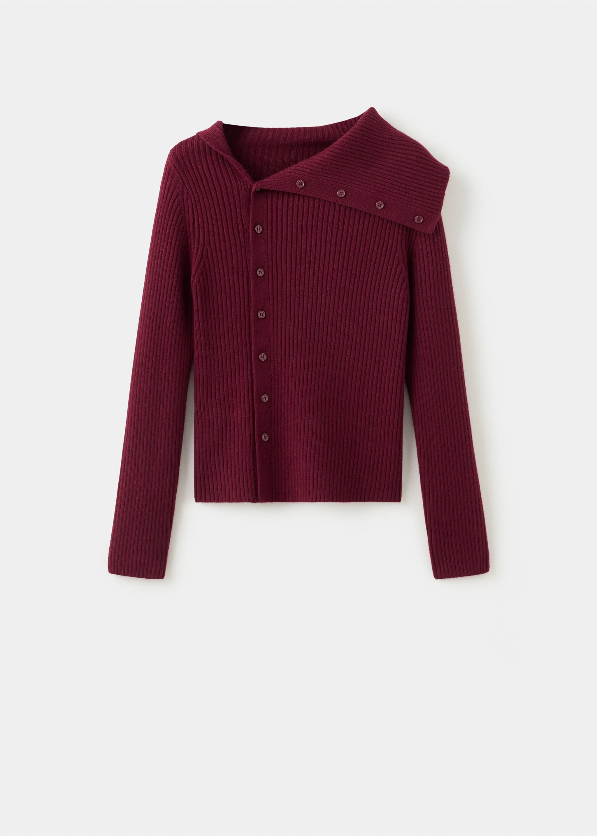 Cardigan with shawl collar - Article without model, Red. Ref: 27073294-00.