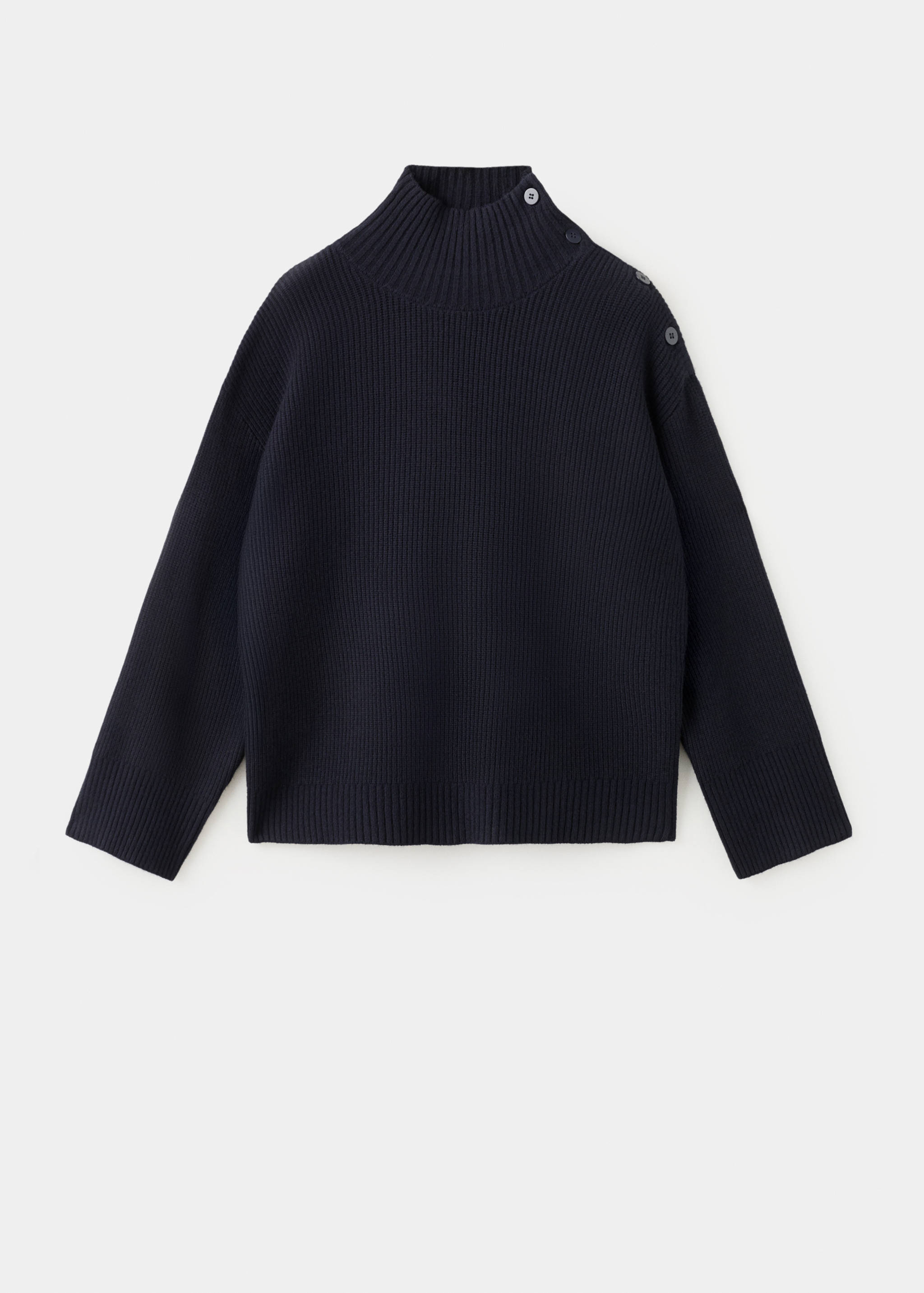Pullover mit Perkins-Kragen und Knöpfen - Artikel ohne Model