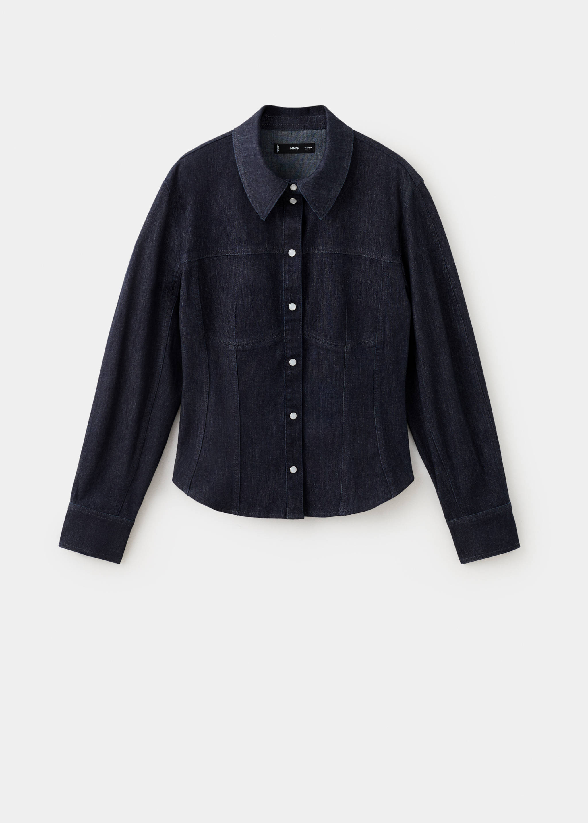 Kemeja denim dengan jahitan - Barang tanpa model