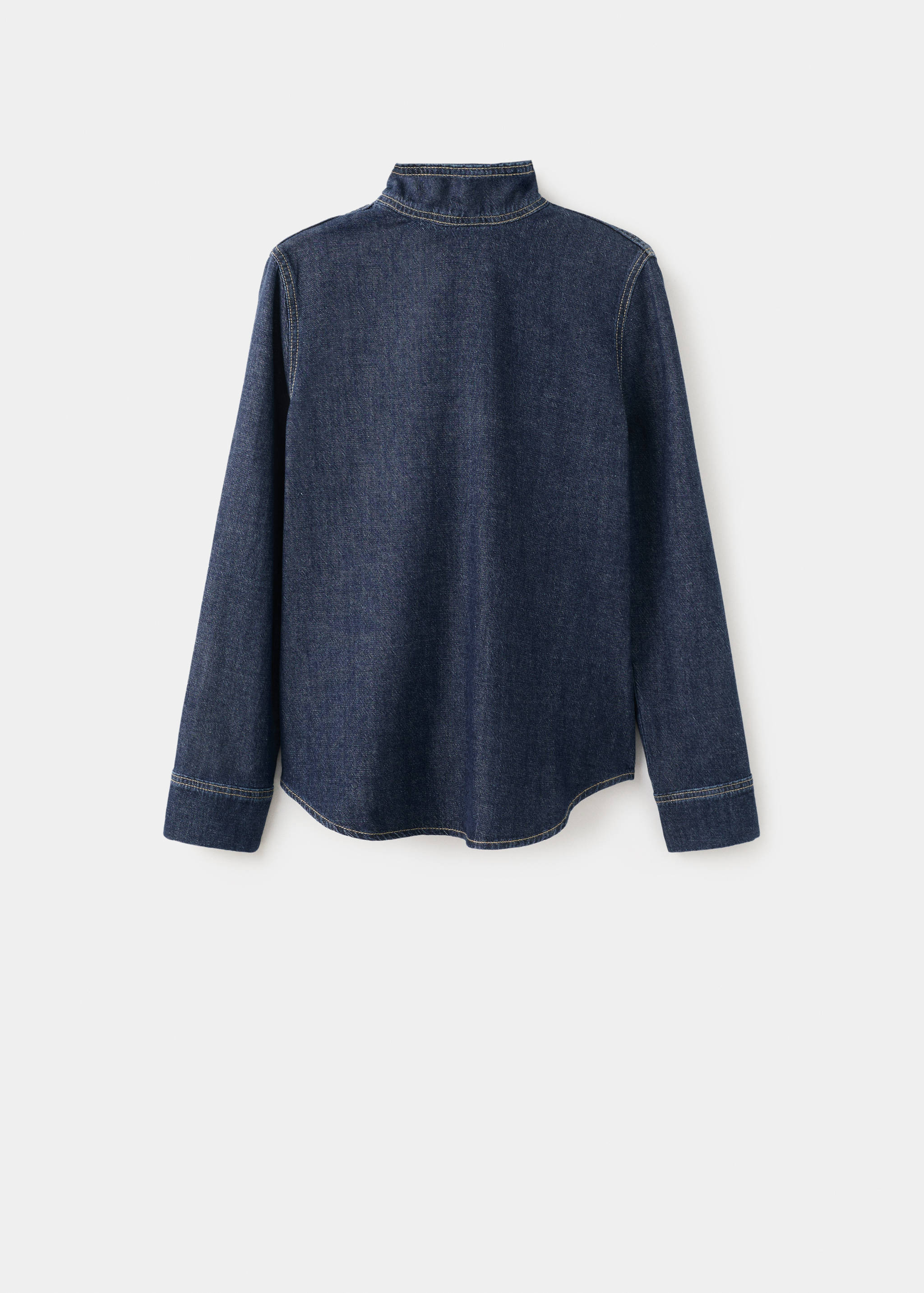 系带牛仔布衬衫 - null