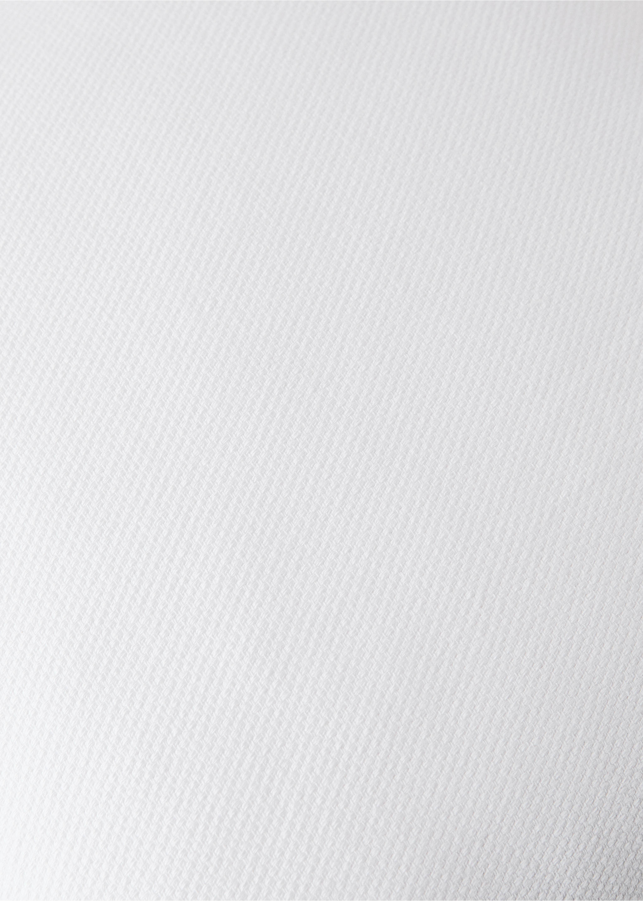 Cotton bed pillowcase with hem finish 50x50 cm - Details of the article 2, Off White. Ref: 27073302-00.