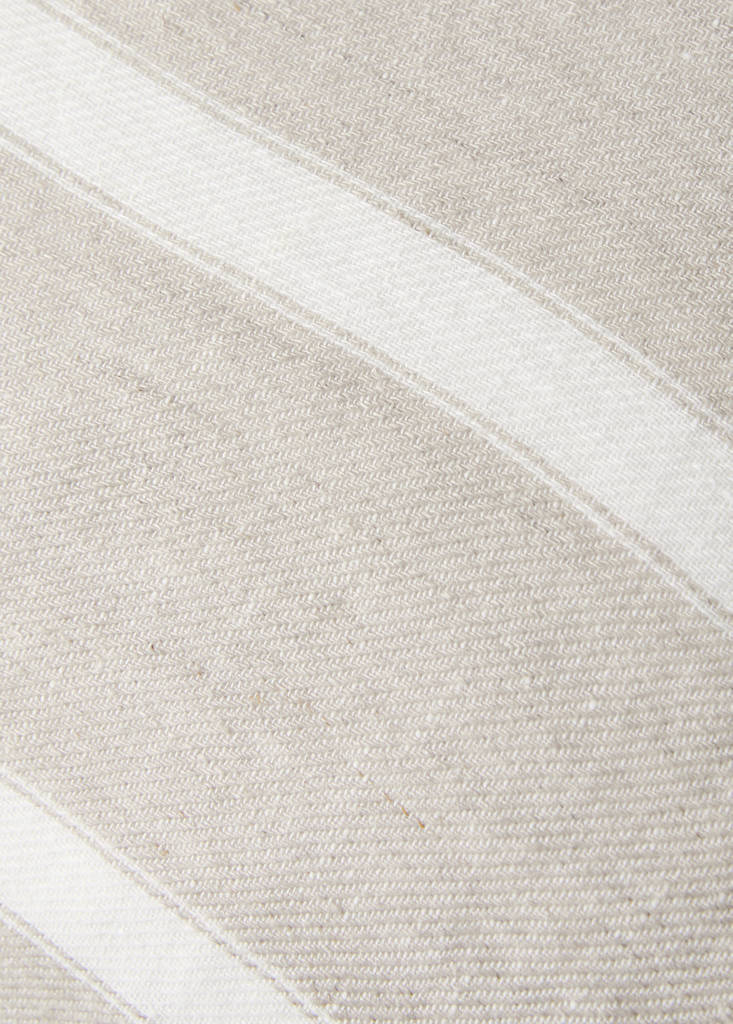 Linen striped cushion cover with zip detail 50x50 cm — Sand