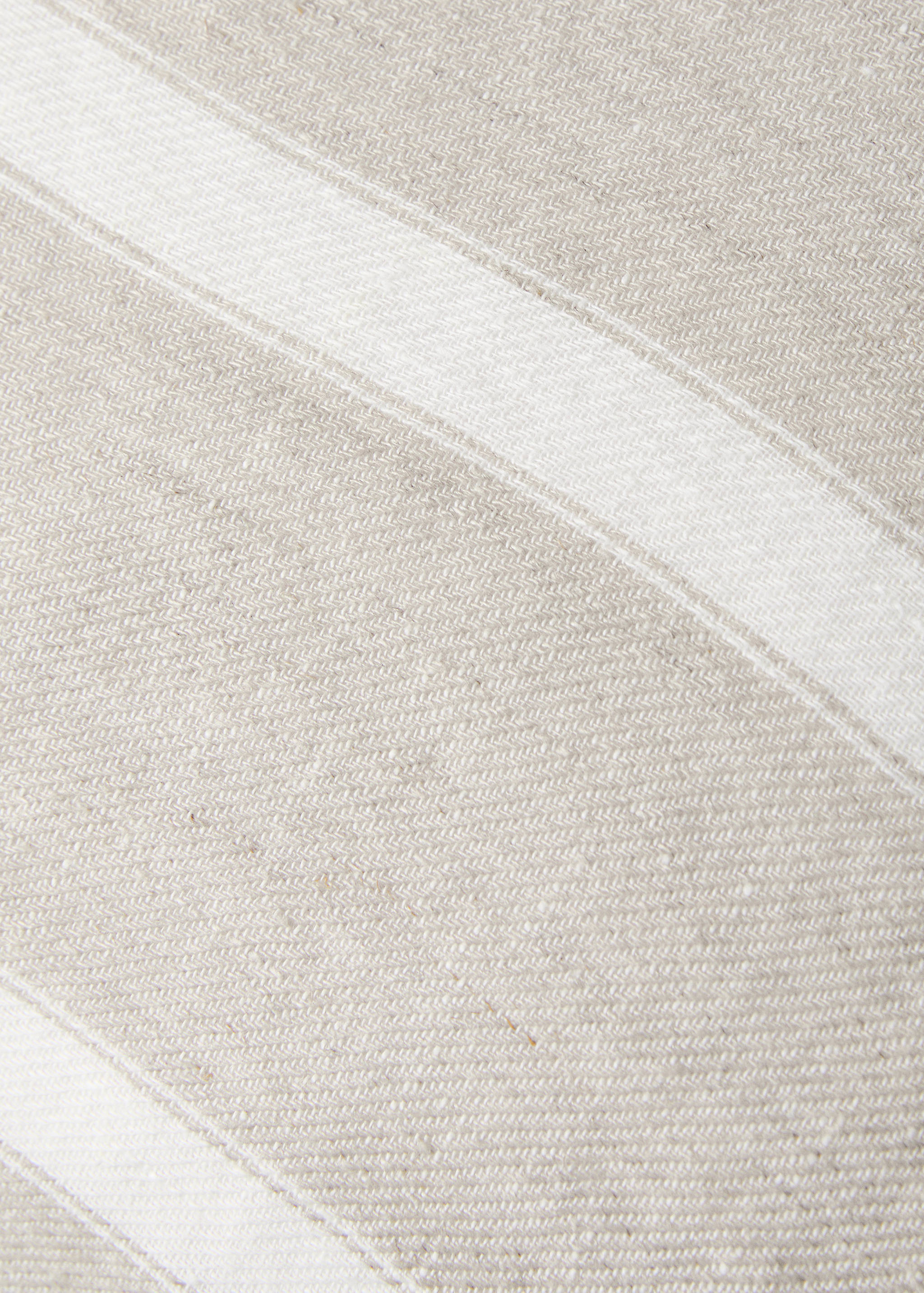 Kissenbezug aus Leinen mit Streifen und Reißverschlussdetail, 50 x 50 cm - Detail des Artikels 3