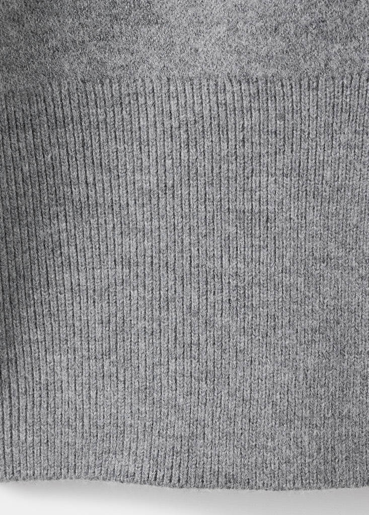 V-neck knitted cardigan — Medium Heather Grey