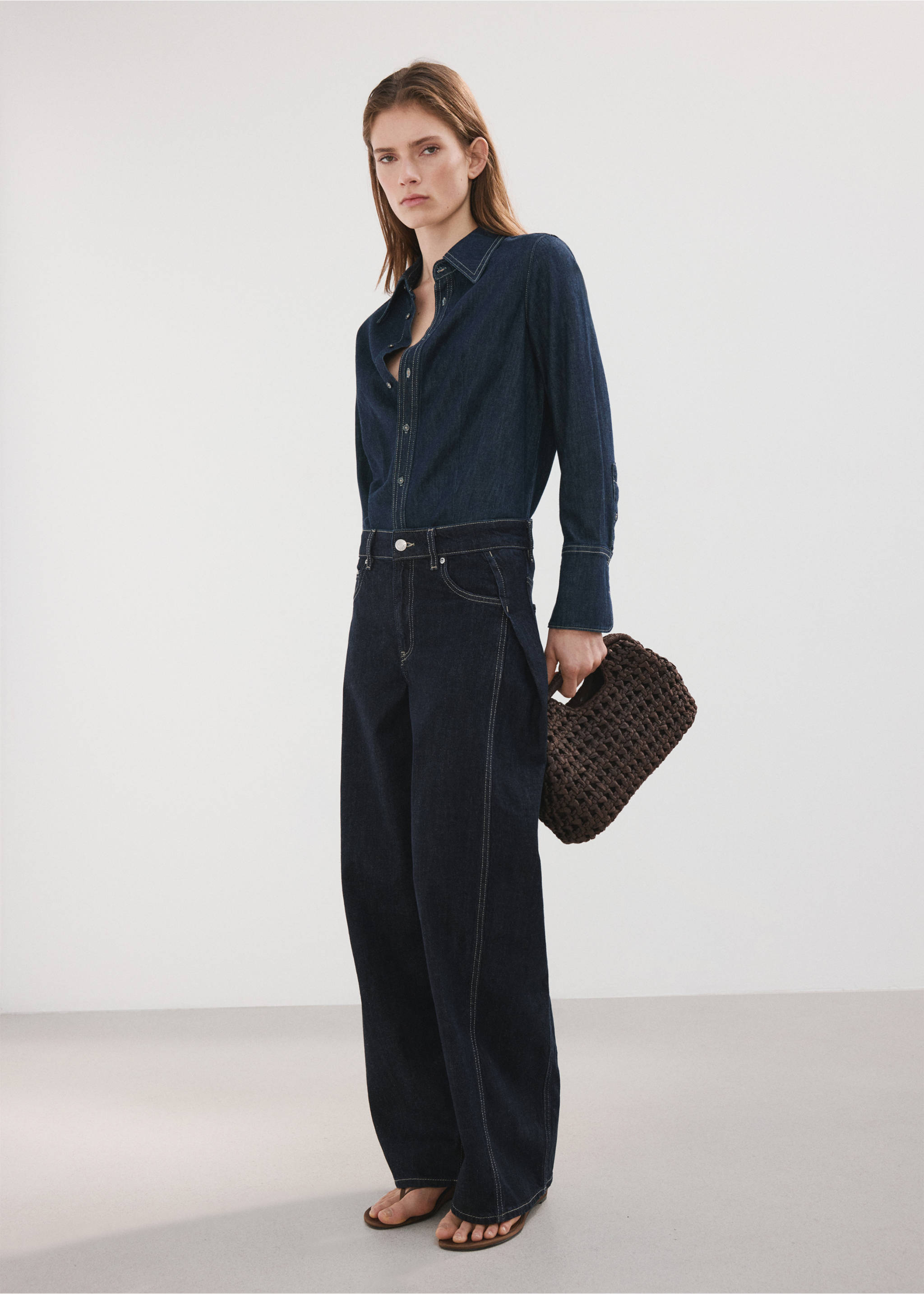 中腰气球牛仔裤 - null, 黑色. Ref: 27073307-00.