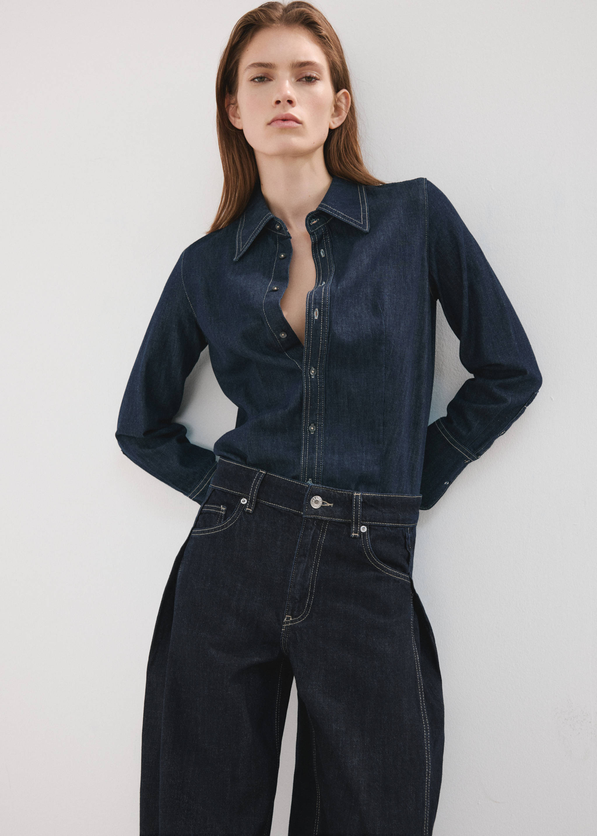 Mid-rise balloon jeans - Details of the article 1