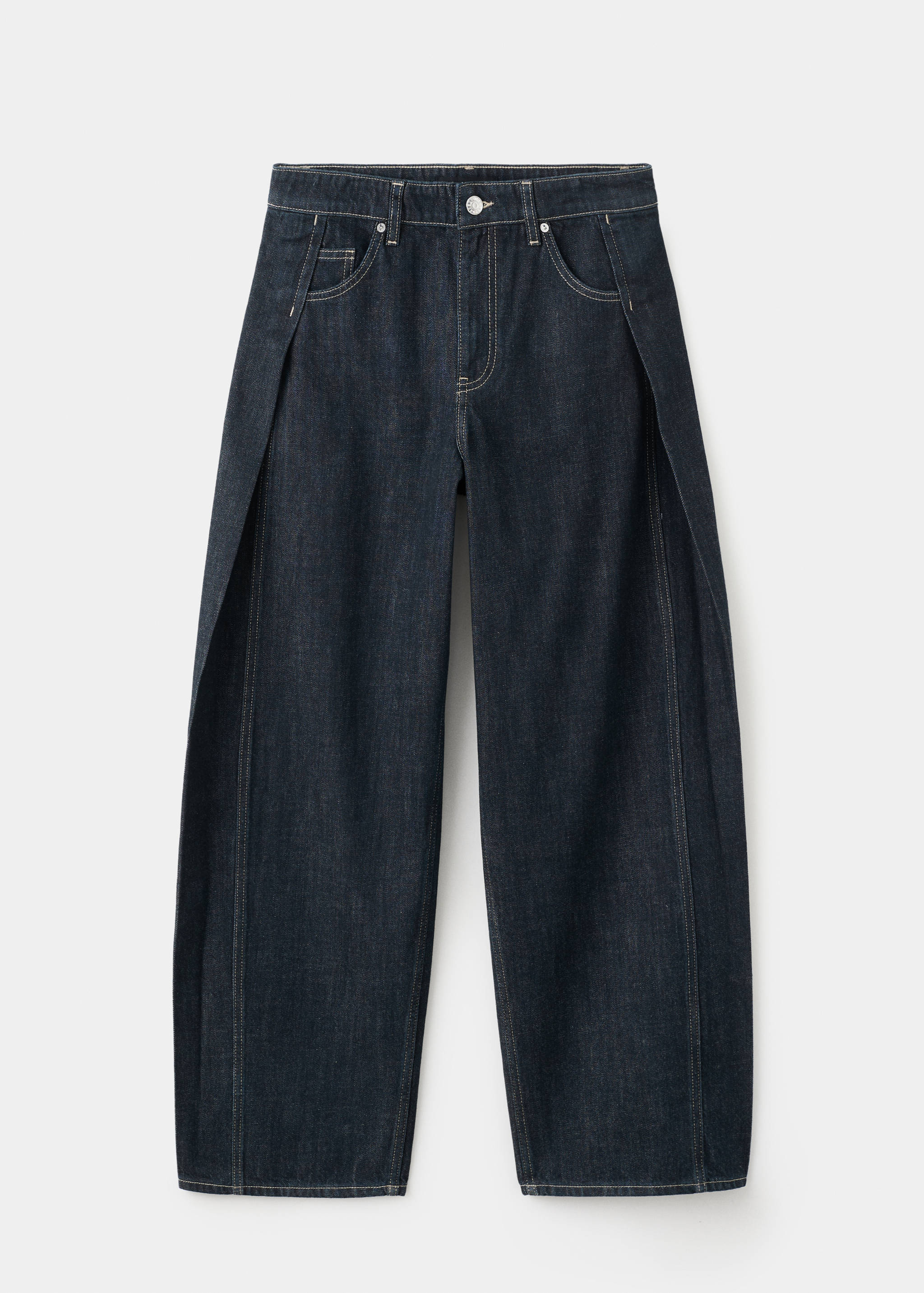 Balloon jeans mid-rise side pleats - Article without model