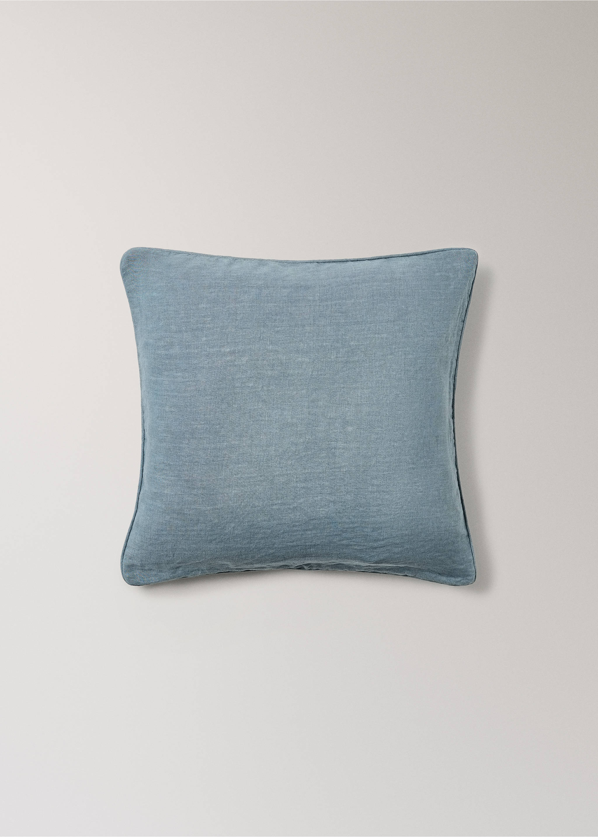 Kussenhoes van fluweel en linnen - Artikel zonder model, Petrol blauw. Ref: 27073308-00.