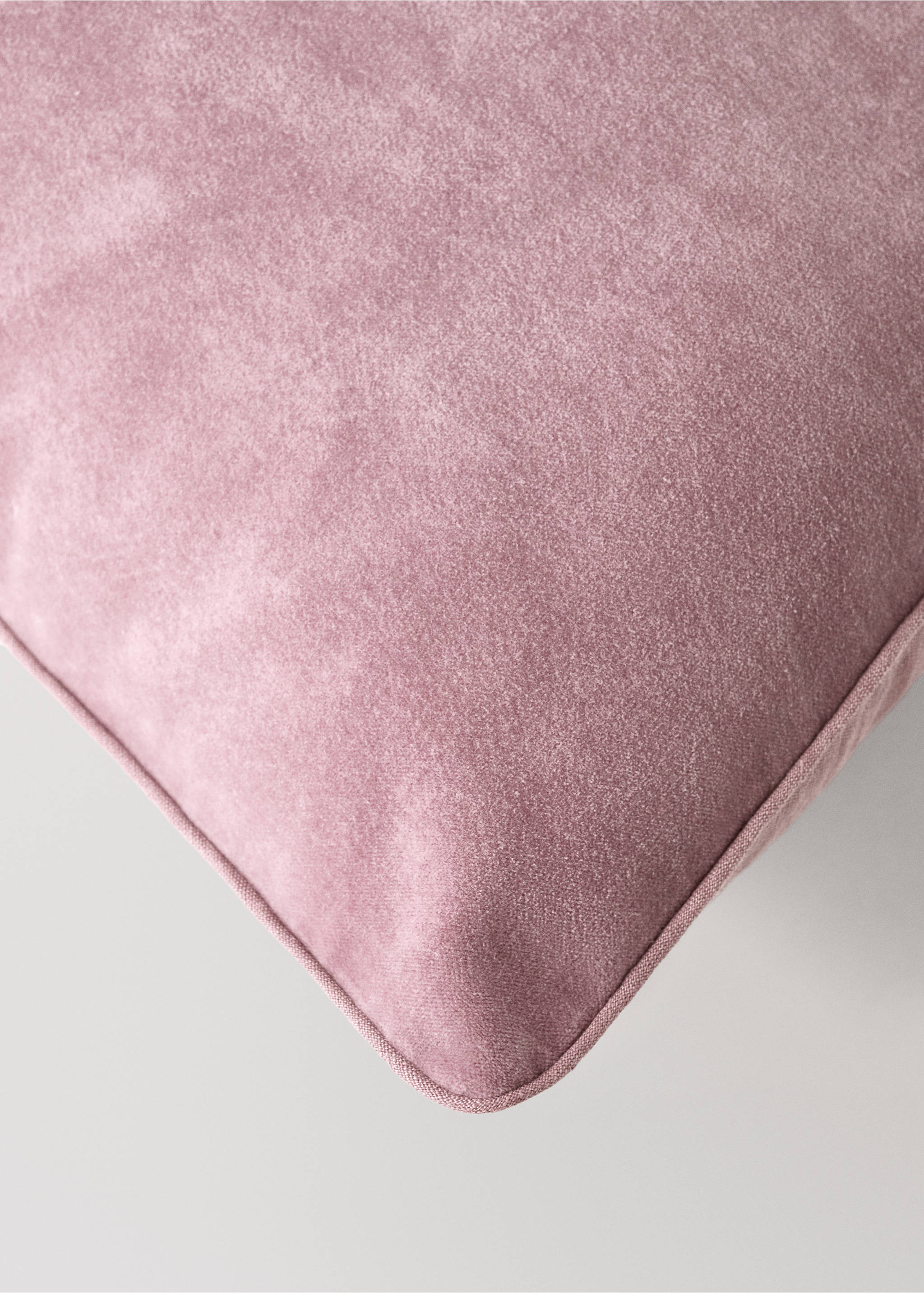 Housse de coussin velours et lin - Détail de l'article 3, Rose. Ref: 27073308-00.