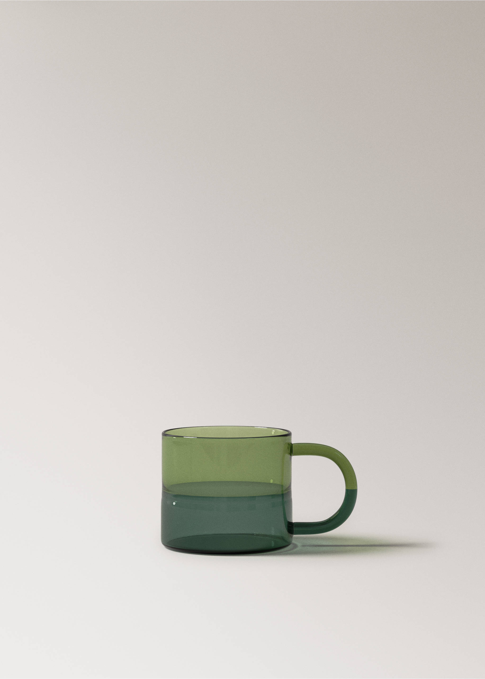 Coloured borosilicate coffee mug - Article without model, Pastel Green. Ref: 27073312-00.