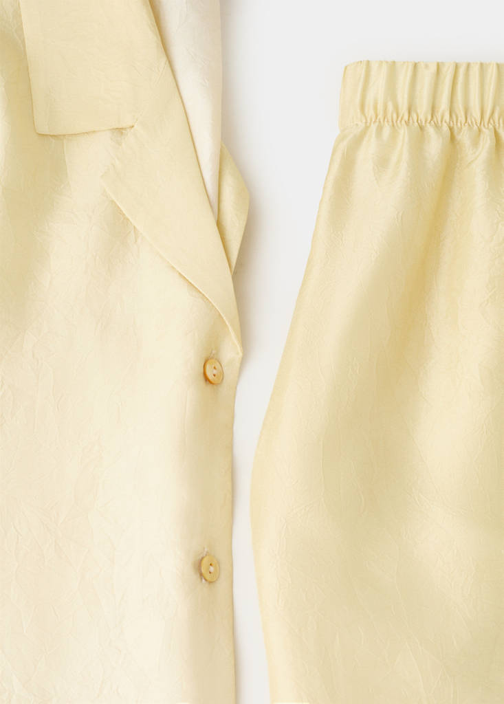 Ombre silk trousers — Pastel Yellow
